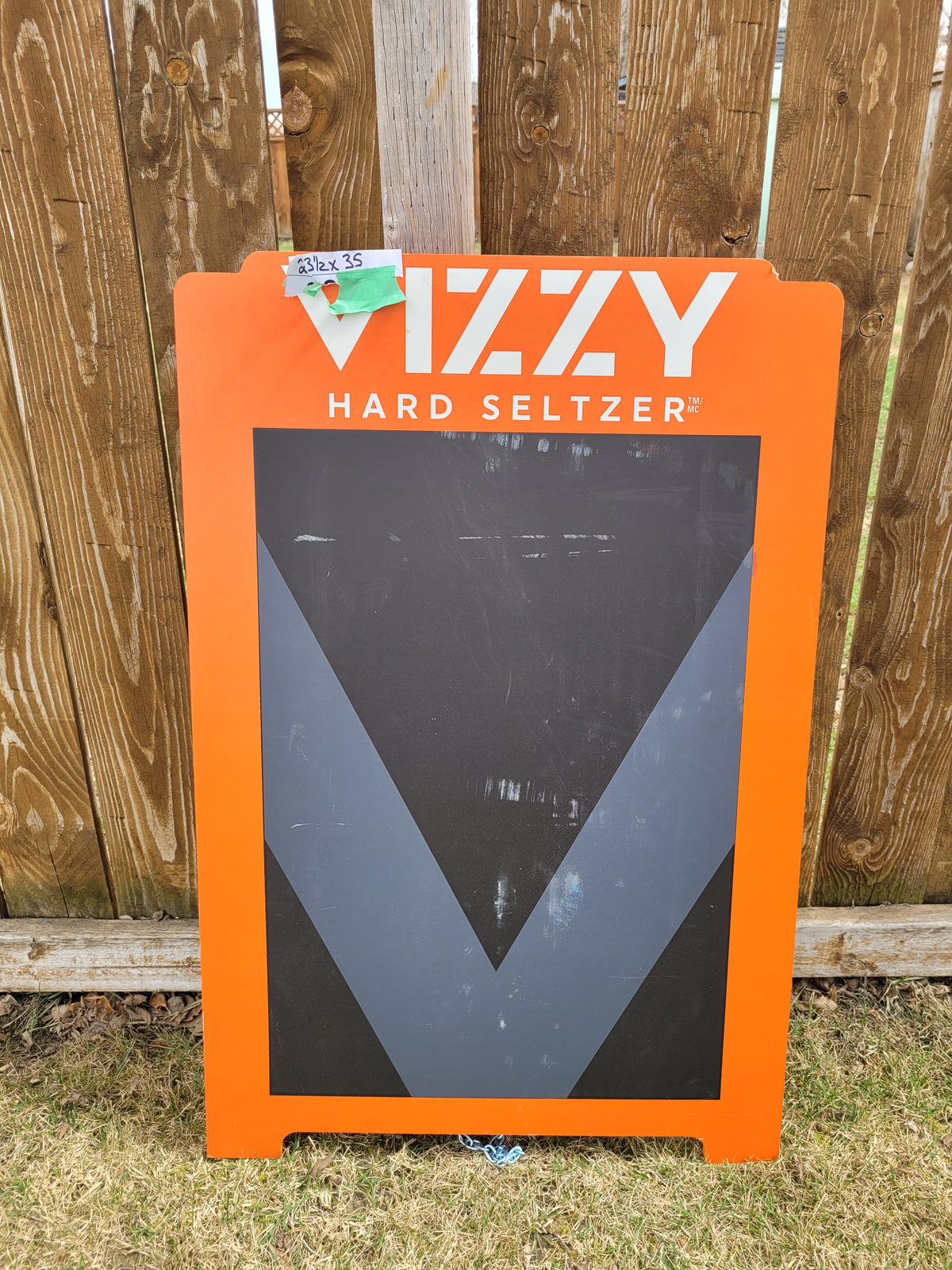 Vizzy Hard Seltzer Double-Sided A-Frame Chalkboard Advertising Sign – 36" x 23.5"