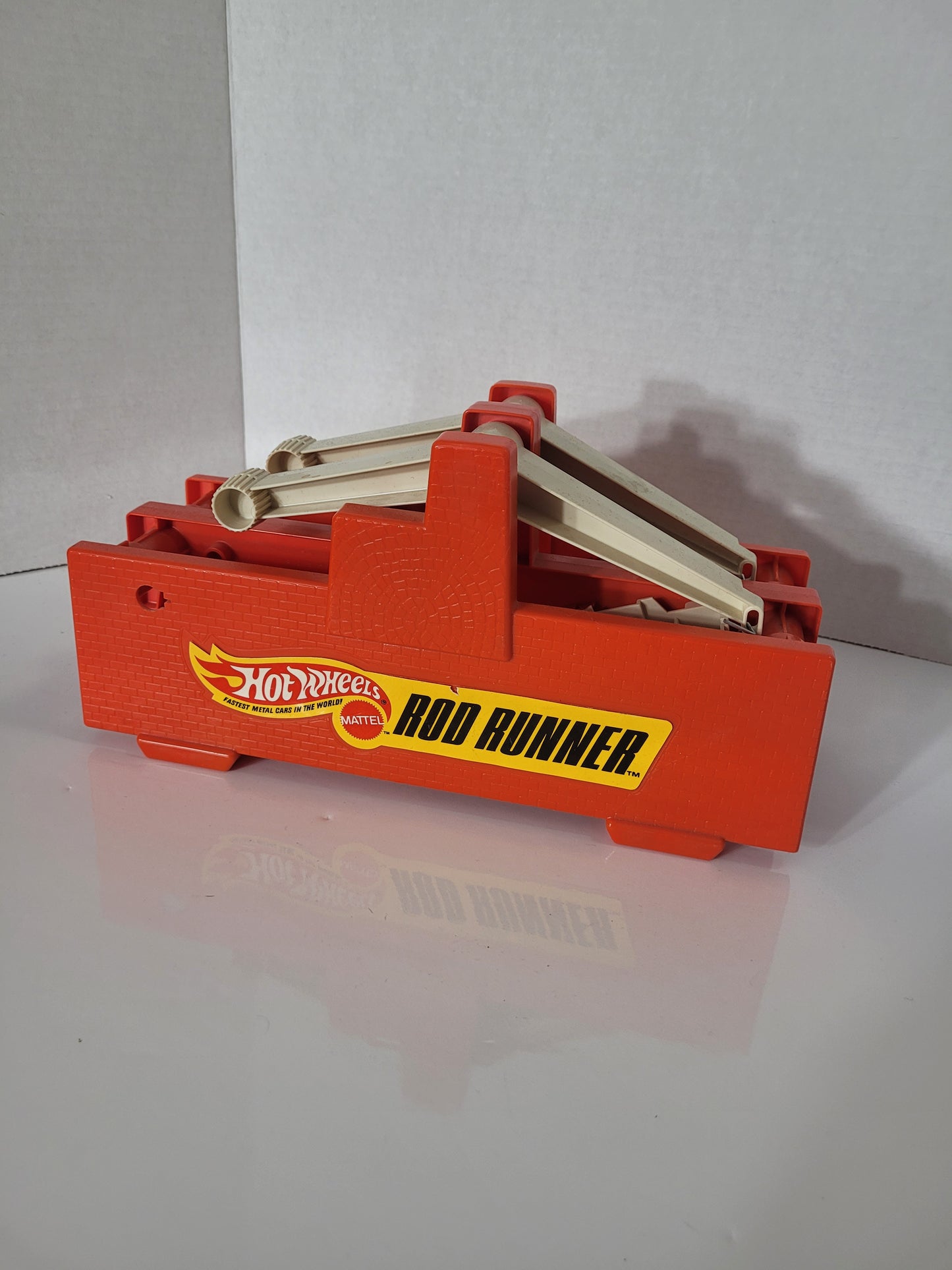 Vintage Mattel Hot Wheels Dual-Lane Rod Runner Launcher – 12" × 4.5"