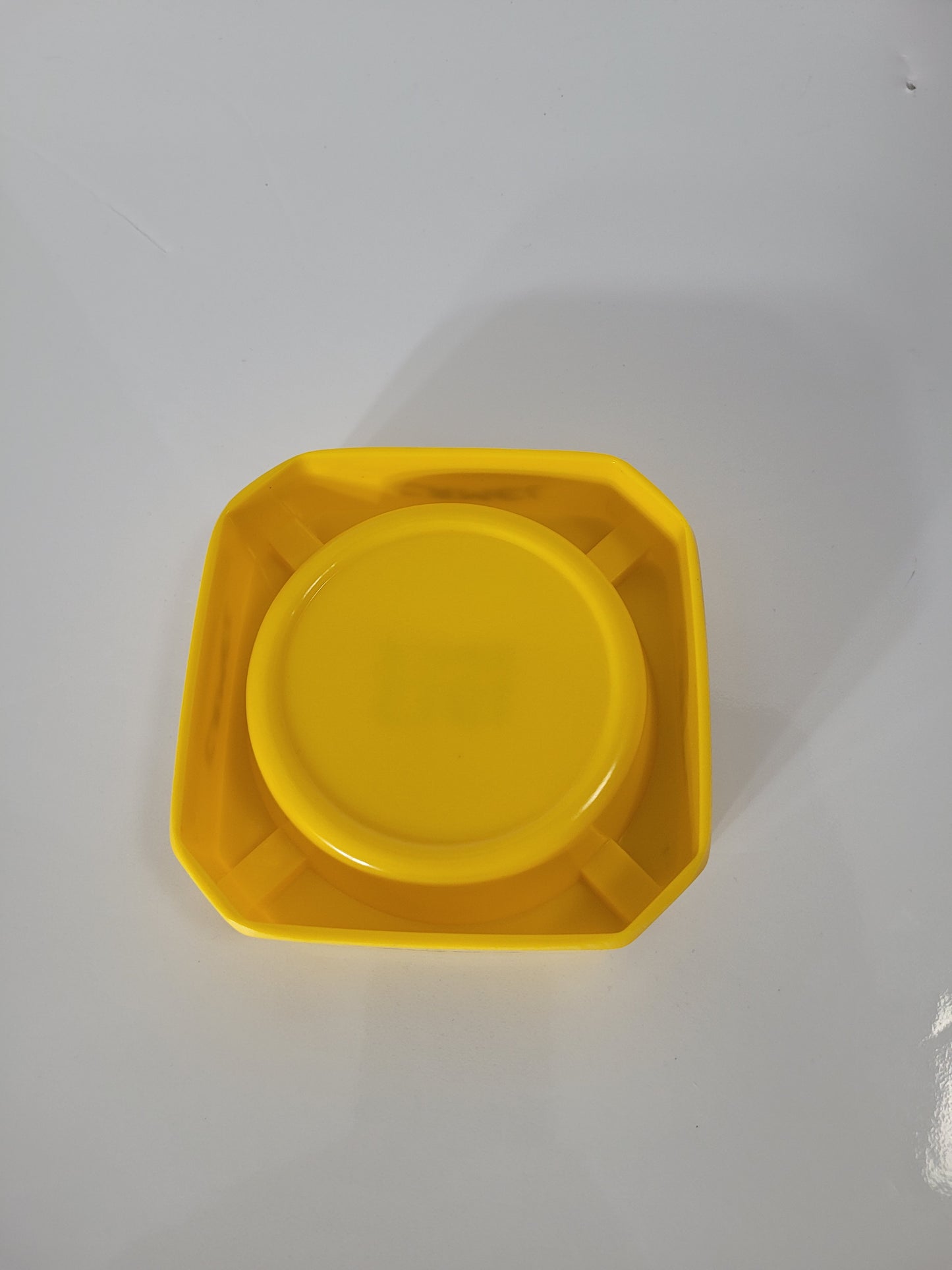 Vintage Camel “Since 1913” Yellow Plastic Advertising Ashtray – 4.25" × 4.25"