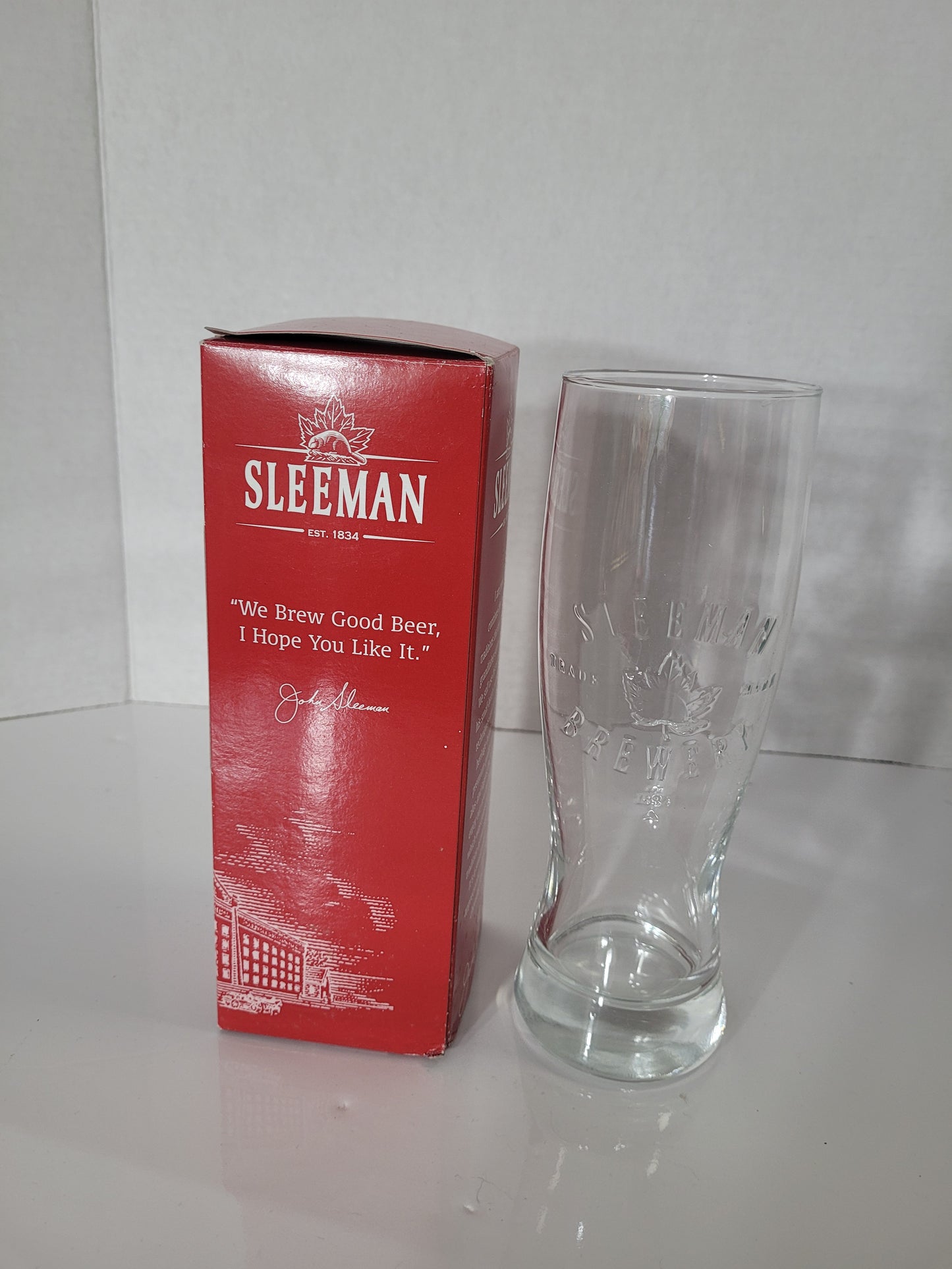 Sleeman Heritage Embossed Beer Glass with Original Box