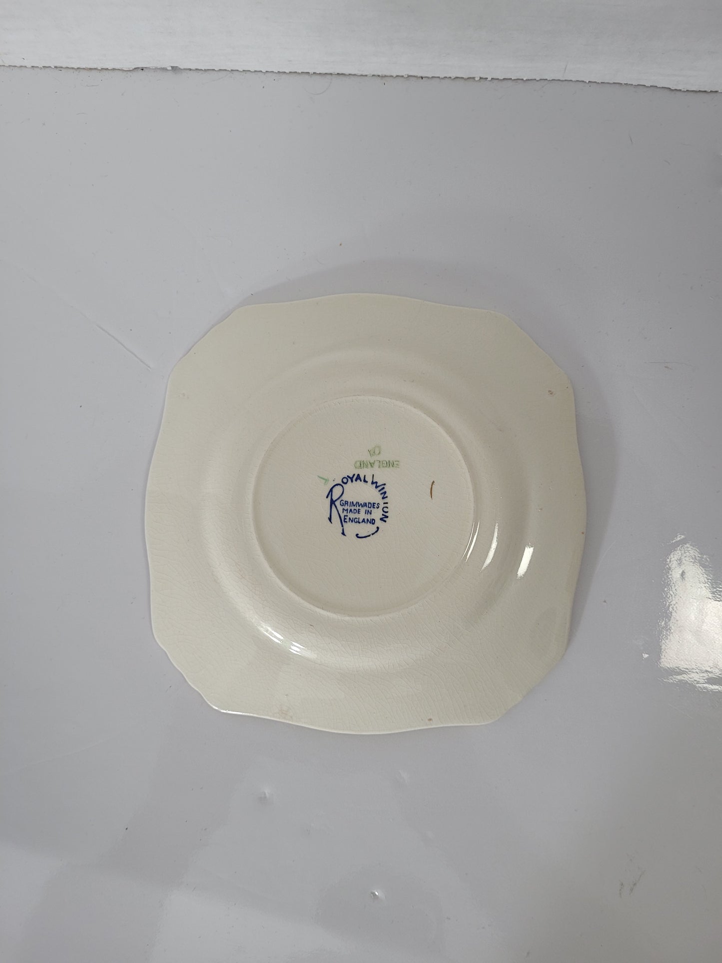 Vintage Royal Winton Grimwades “The Mountie – Canada’s Pride R.C.M.P.” Souvenir Plate – 6" × 6"
