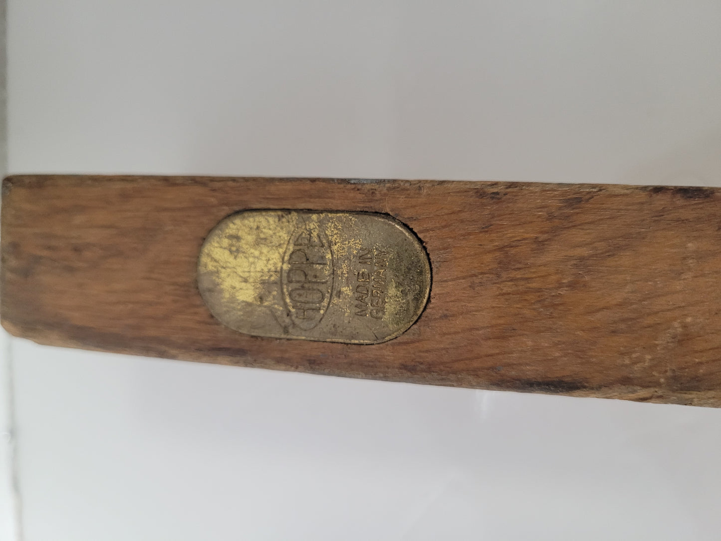 Vintage HOPPE Genuine Oak & Brass 18" Spirit Level – Made in Germany