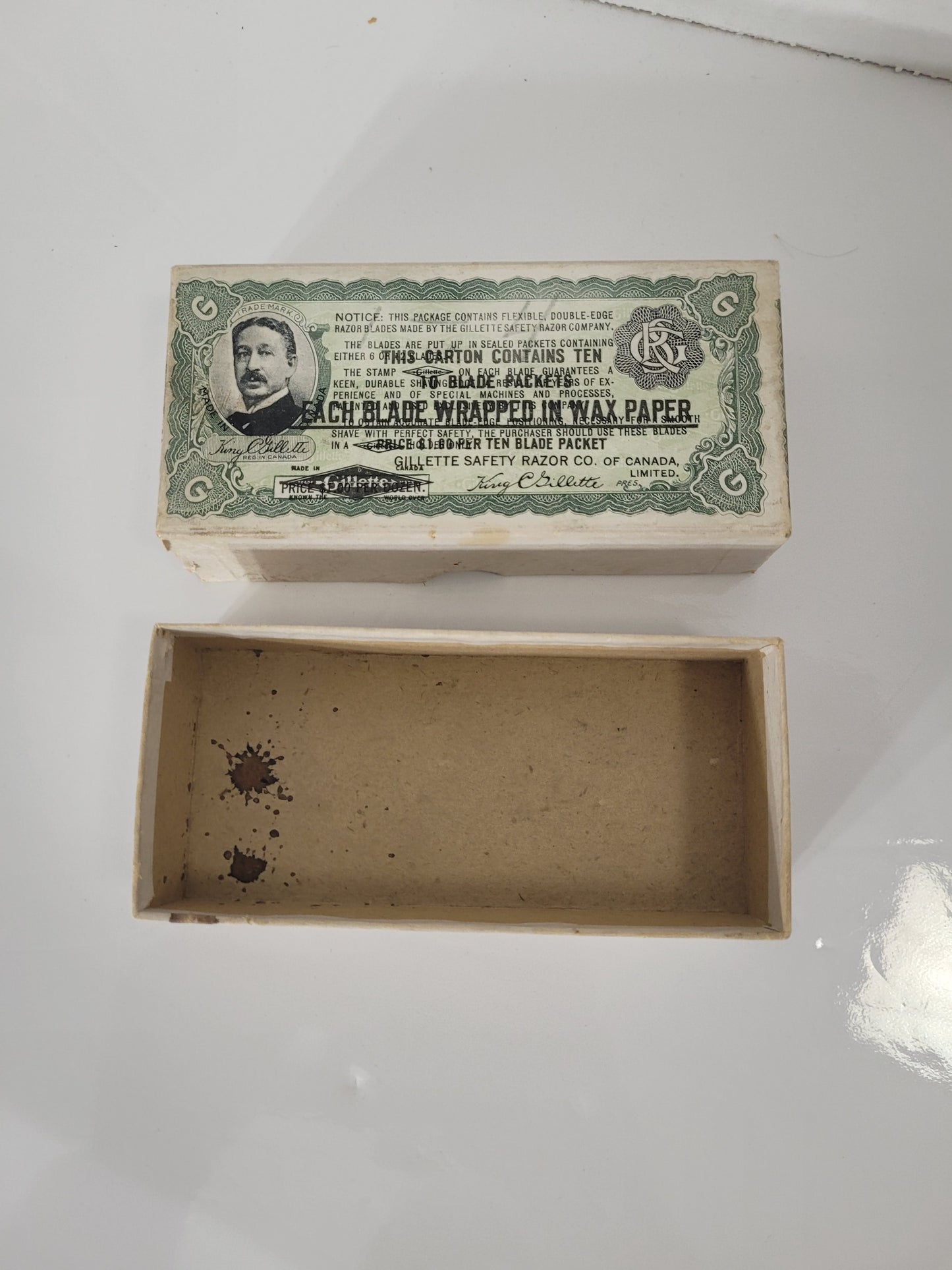 Vintage Gillette Safety Razor Blade Box – Gillette Safety Razor Co. of Canada