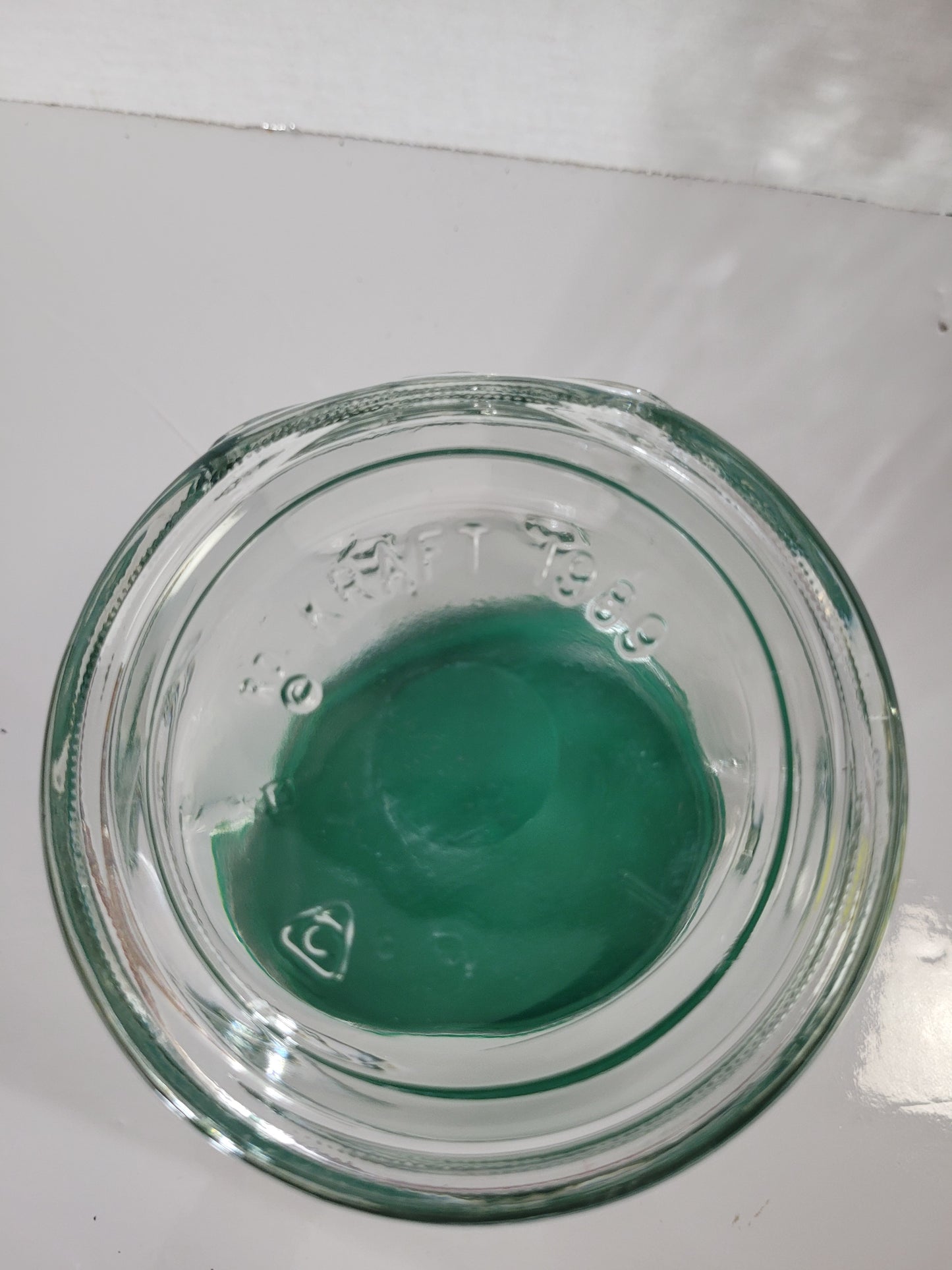 Vintage 1988 Kraft Peanut Butter Bear Head Glass Jar with Green Lid – 5.5"