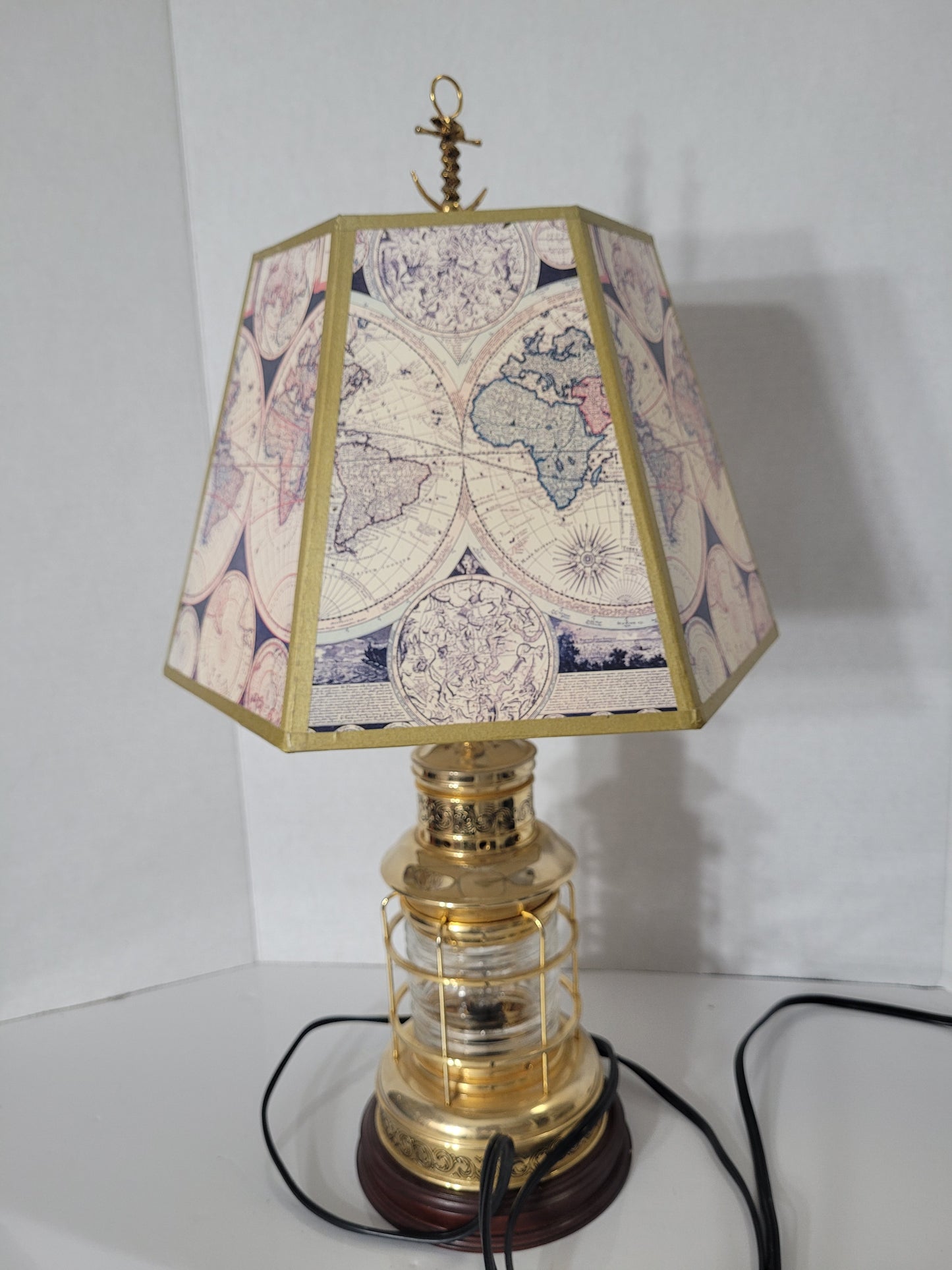 Franklin Mint The Seafarer’s Lamp – 24K Gold-Plated Nautical Table Lamp