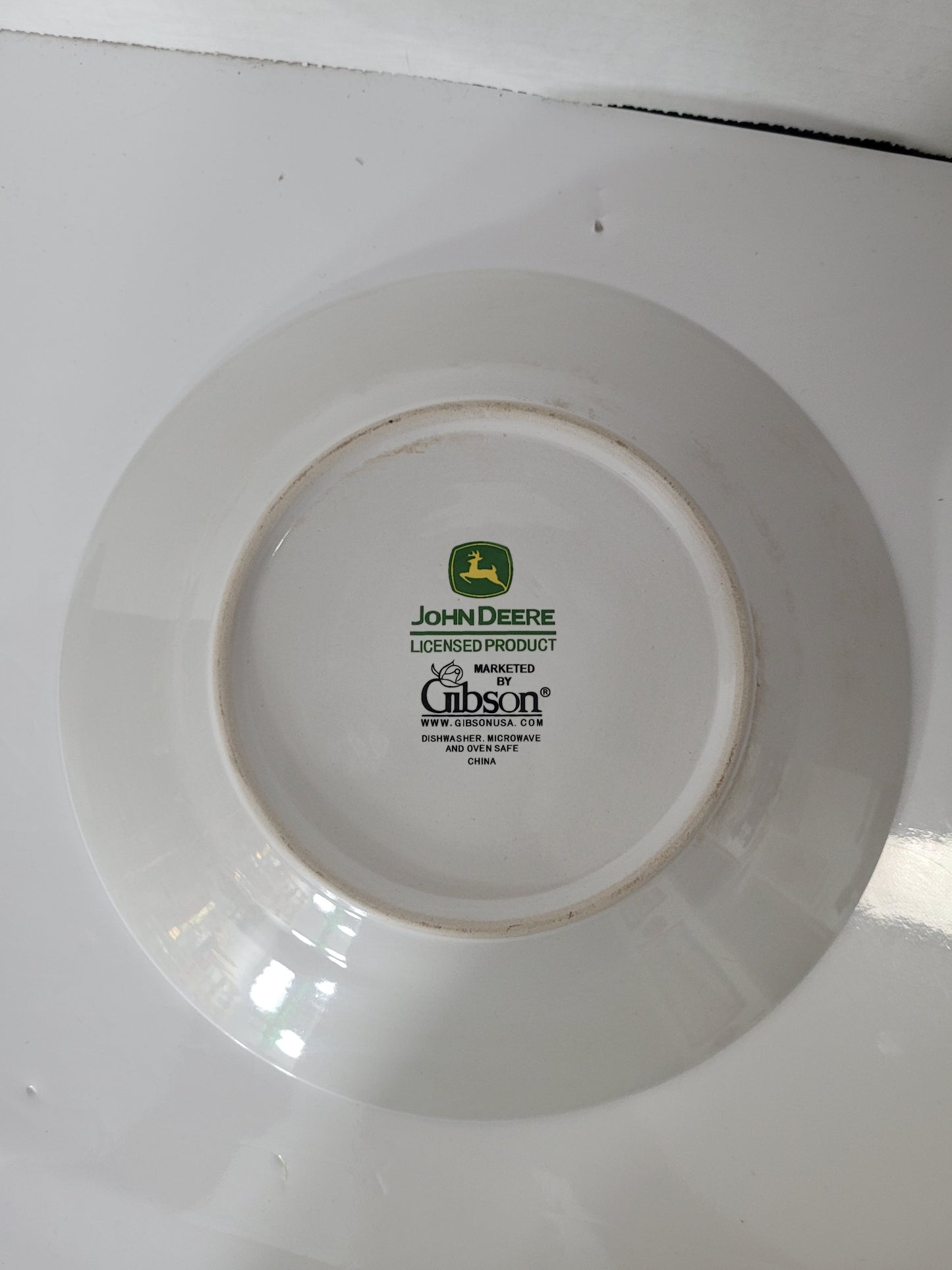 John Deere Gibson 9" Dinner Plate – Nothing Runs Like a Deere