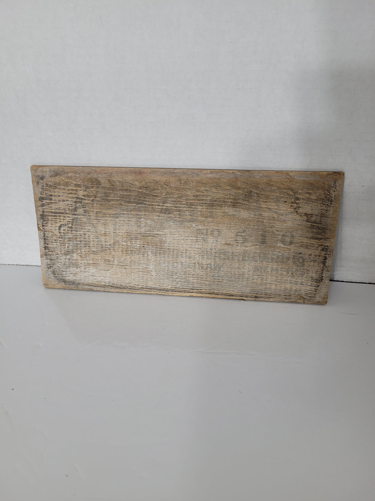 Vintage National Washboard Co. No. 510 Wooden Crate Panel Sign – 11.25" x 5"