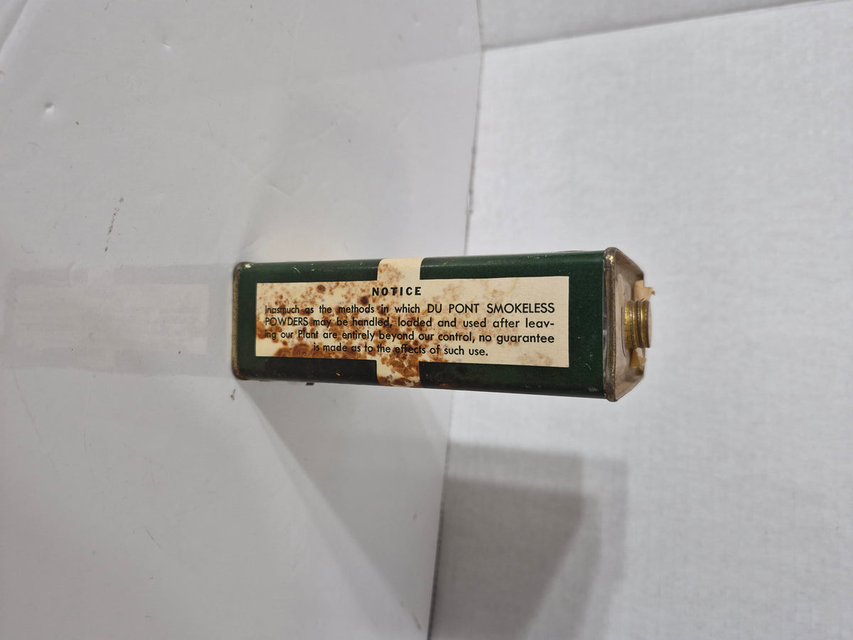 Vintage DuPont Sporting Rifle Powder No. 4759 Tin – 8 oz – Empty Advertising Tin