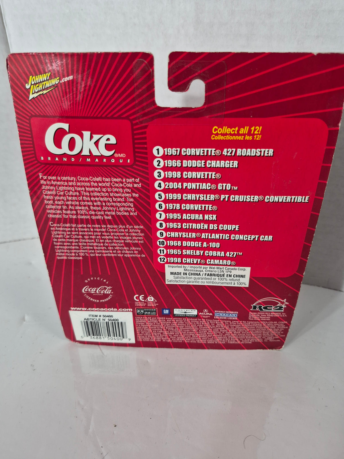 Johnny Lightning Coca-Cola 2004 Pontiac GTO with Bonus Collector Tin – Sealed