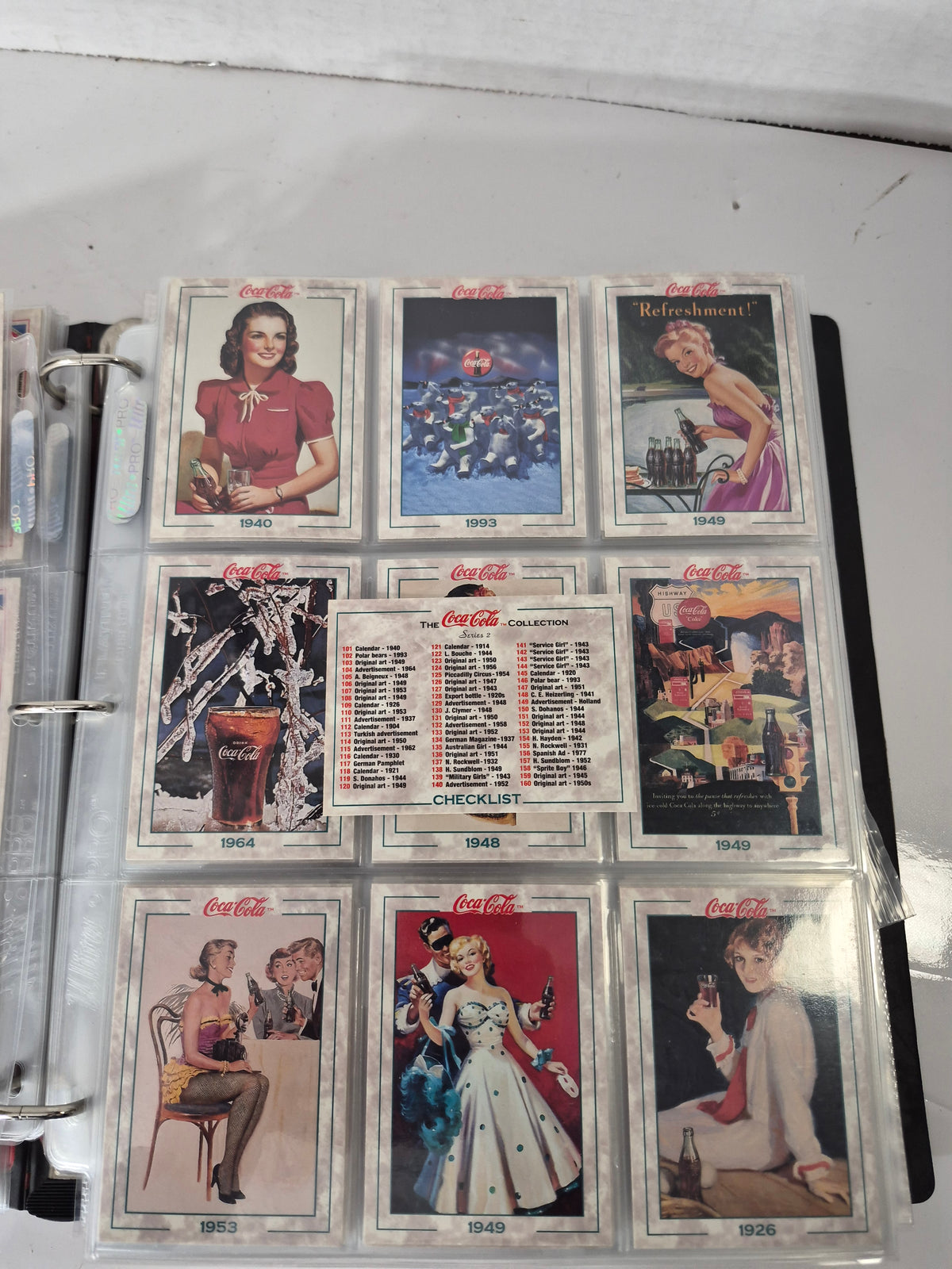 Large Coca-Cola Trading Card & Collectibles Binder Collection – 1990s, Hundreds of Cards