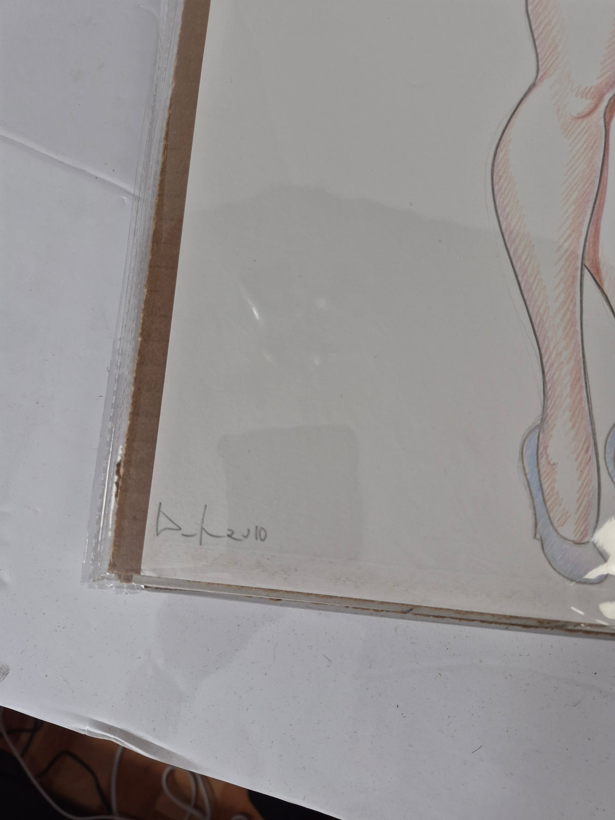 Drew Jones Original Art Pin-Up Illustration – Two Female Figures – Signed & Dated 2010 – 11" × 14"