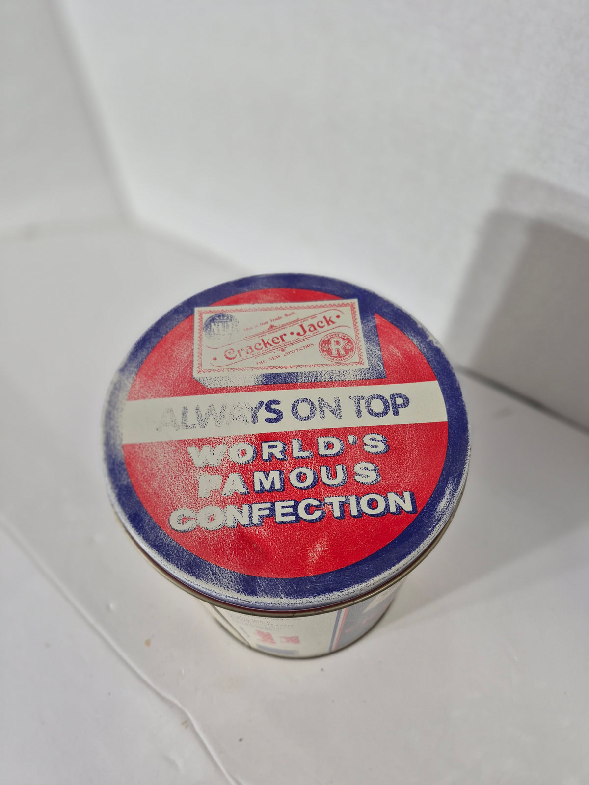 Vintage 1990 Cracker Jack Limited Edition Advertising Tin Canister – 6" x 8"