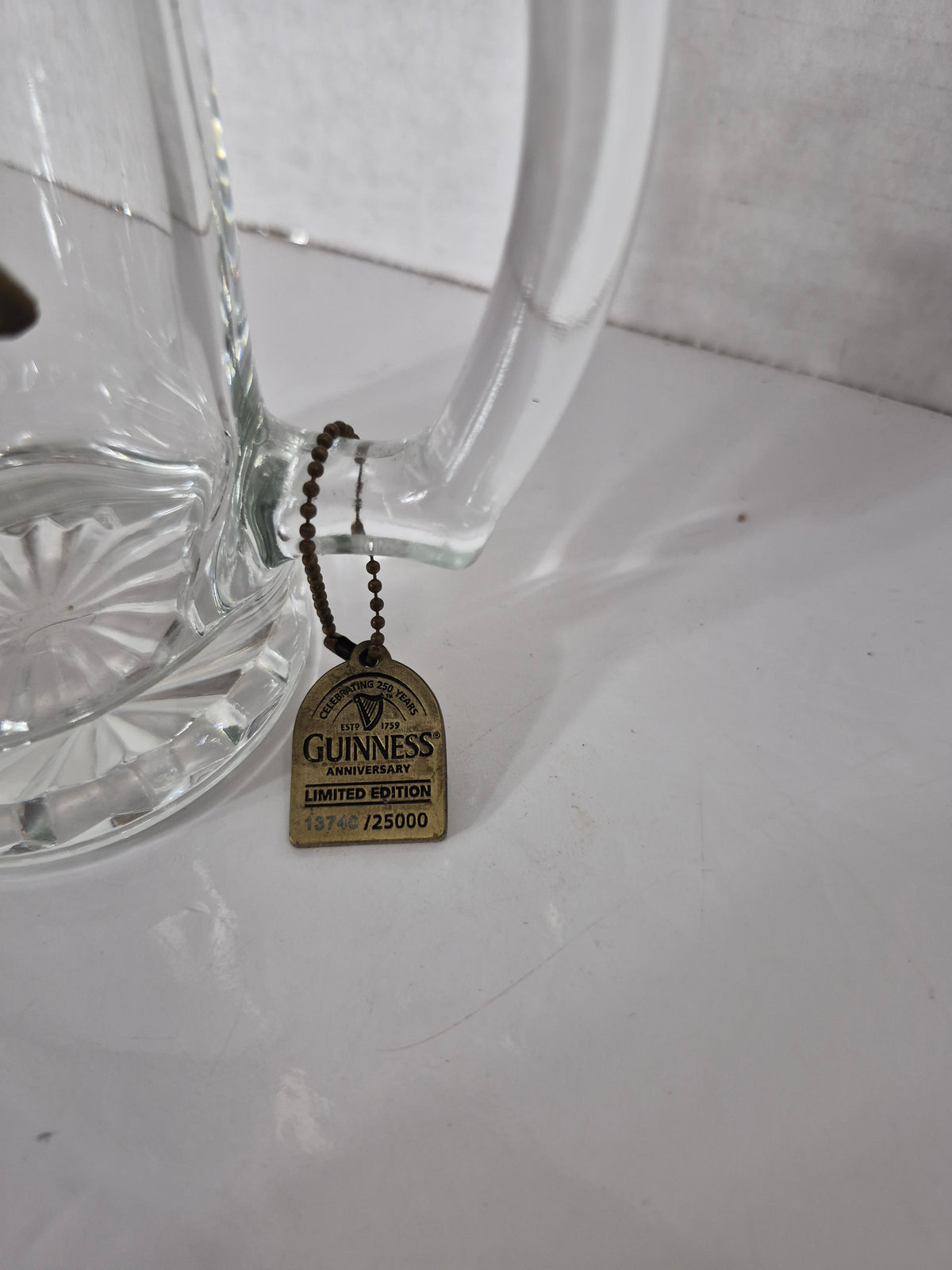 2009 Guinness 250th Anniversary Limited Edition Glass Tankard – No. 13740 of 25,000