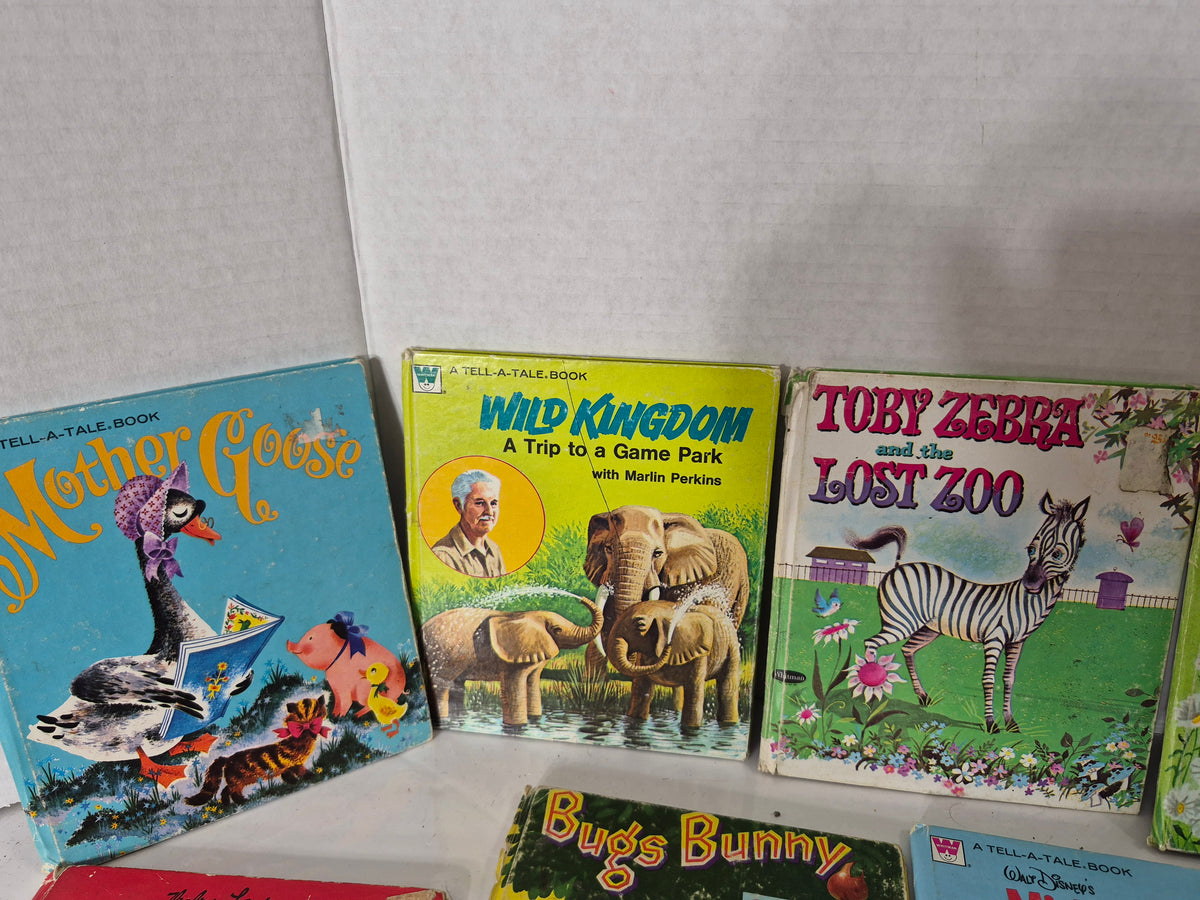 Vintage Children’s Hardcover Book Lot – 14 Whitman Tell-A-Tale, Disney, Bugs Bunny & Rand McNally Books