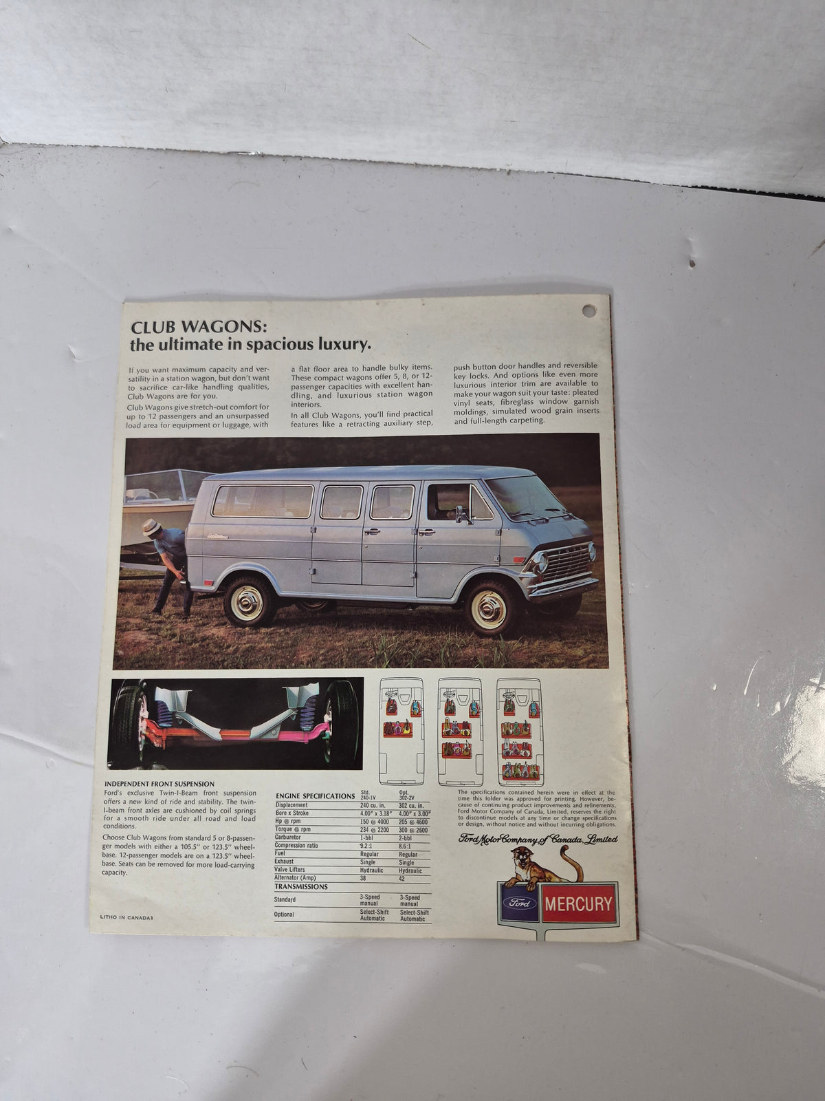 Original 1969 Ford Mercury Lincoln Station Wagons Sales Brochure – Canadian – Marquis Meteor Montego Club Wagon