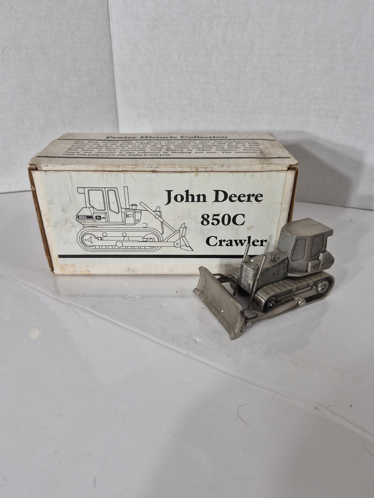 Vintage SpecCast John Deere 850C Crawler Dozer Pewter Model – 1:50 Scale – Original Box – JDM 084