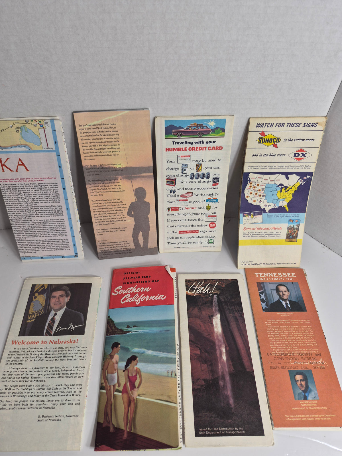Vintage US Road Map Lot - 20 Maps - State Highway, AAA & Oil Company Maps - 1970s to 1990s