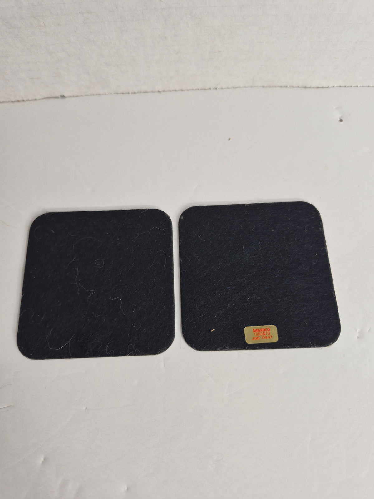 Ford Credit 25th Anniversary Metal Coasters – Pair of 2 – 1962–1987 – Etched Aluminum – Ford Memorabilia