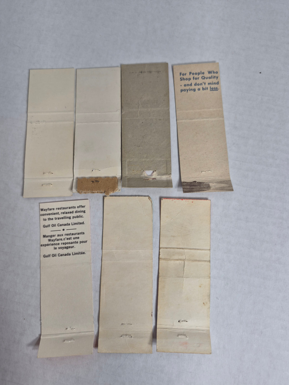 Grocery & Retail Matchbook Covers Lot of 7 – Kozmeniuk's Danbury Saskatchewan, IGA, Robinson Stores, Food Club, Wayfare