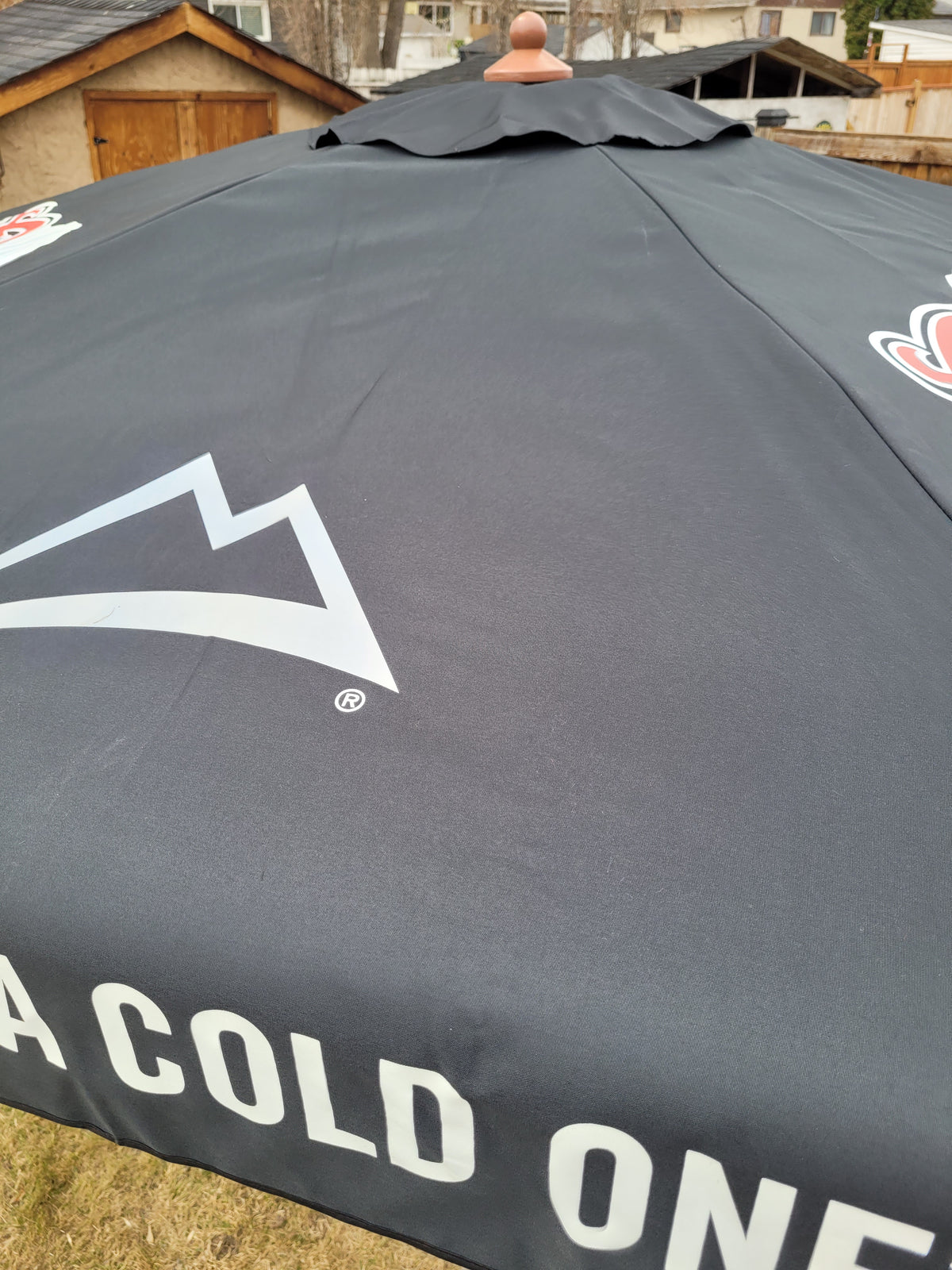 Genuine Coors Light Commercial Patio Umbrella – “Who Wants a Cold One?” – Molson Advertising – Original Box