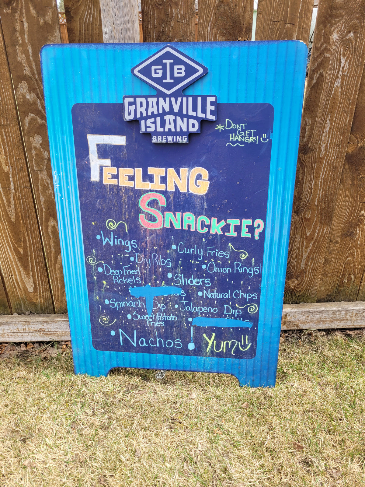 Granville Island Brewing Double-Sided A-Frame Chalkboard Bar Sign – 36" x 23.5"