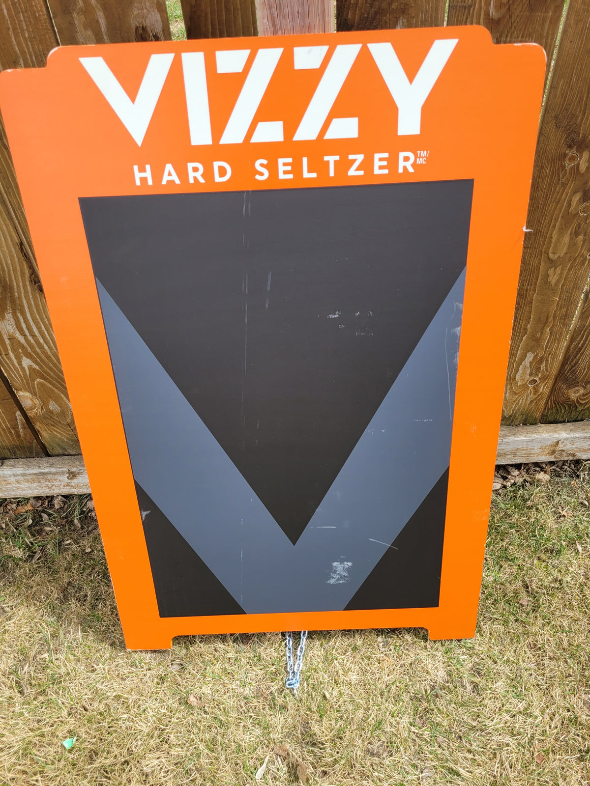 Vizzy Hard Seltzer Double-Sided A-Frame Chalkboard Advertising Sign – 36" x 23.5"