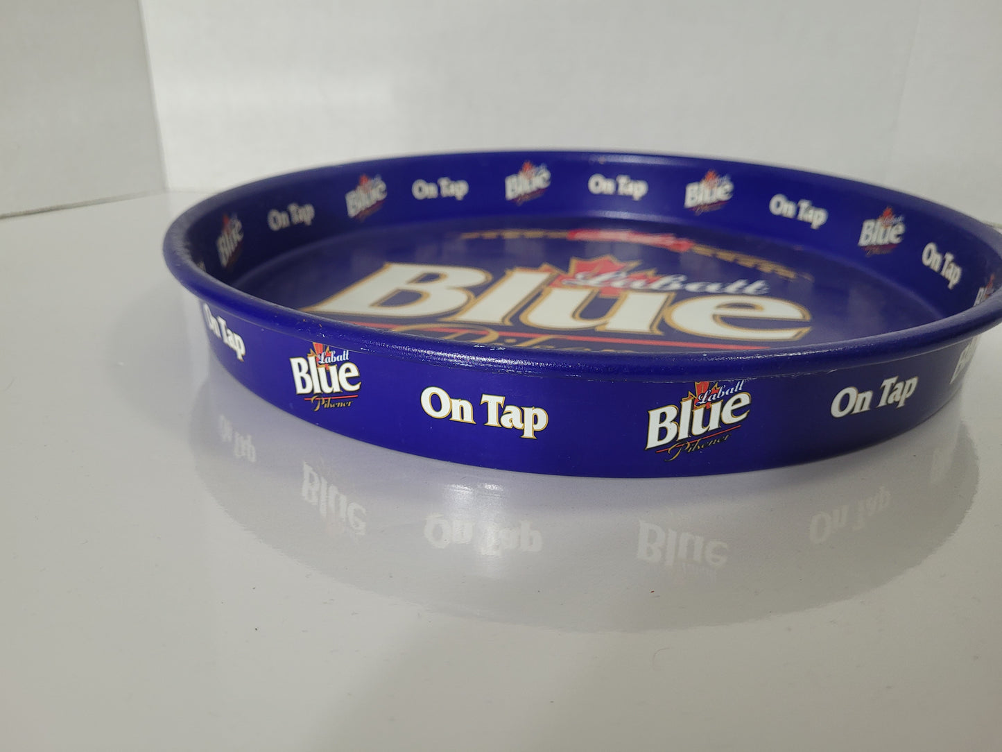 Labatt Blue Pilsener “On Tap” Metal Serving Tray – 13" Round
