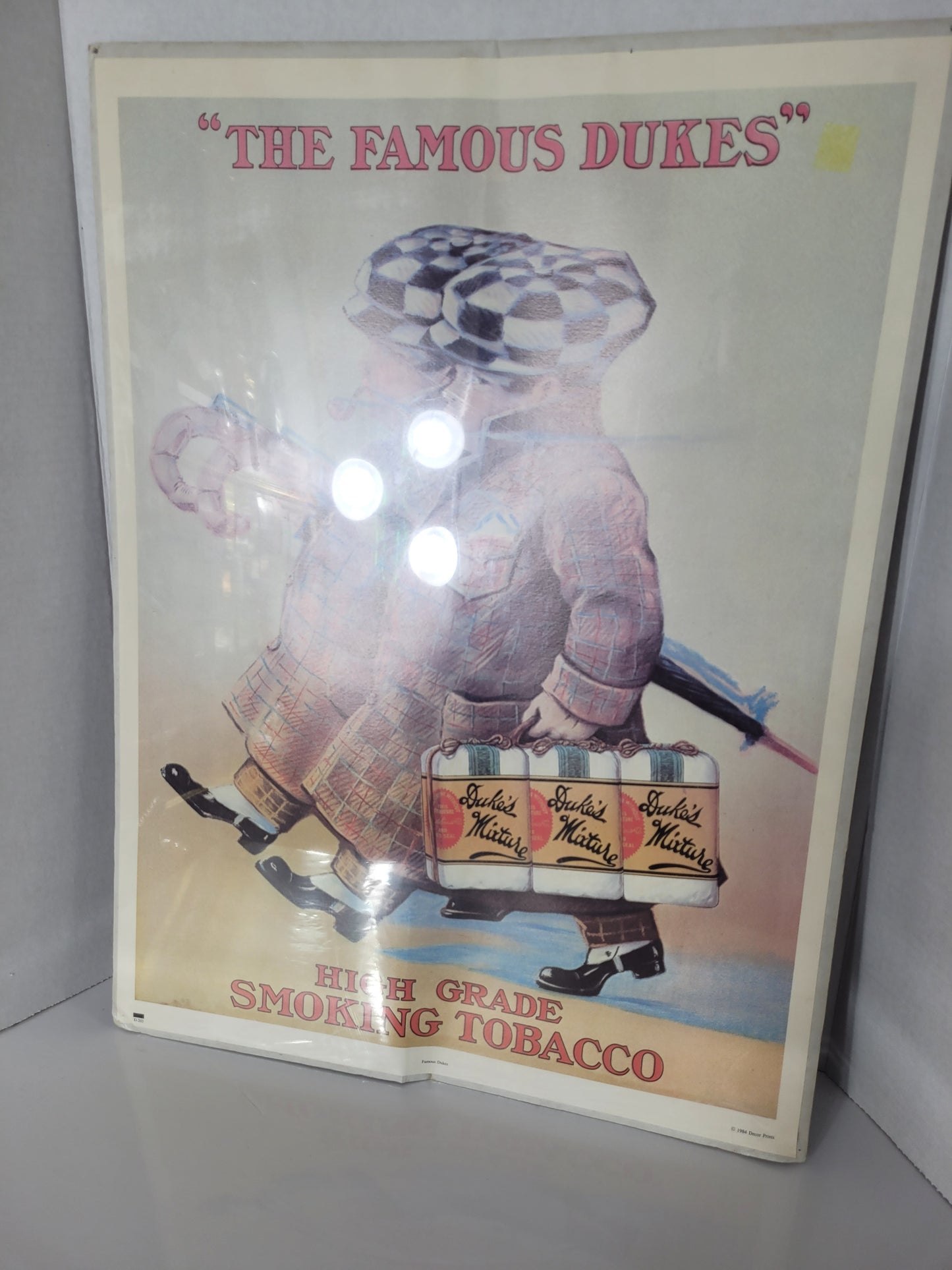 Vintage 1984 “The Famous Dukes” Tobacco Advertising Print – 18" × 24"