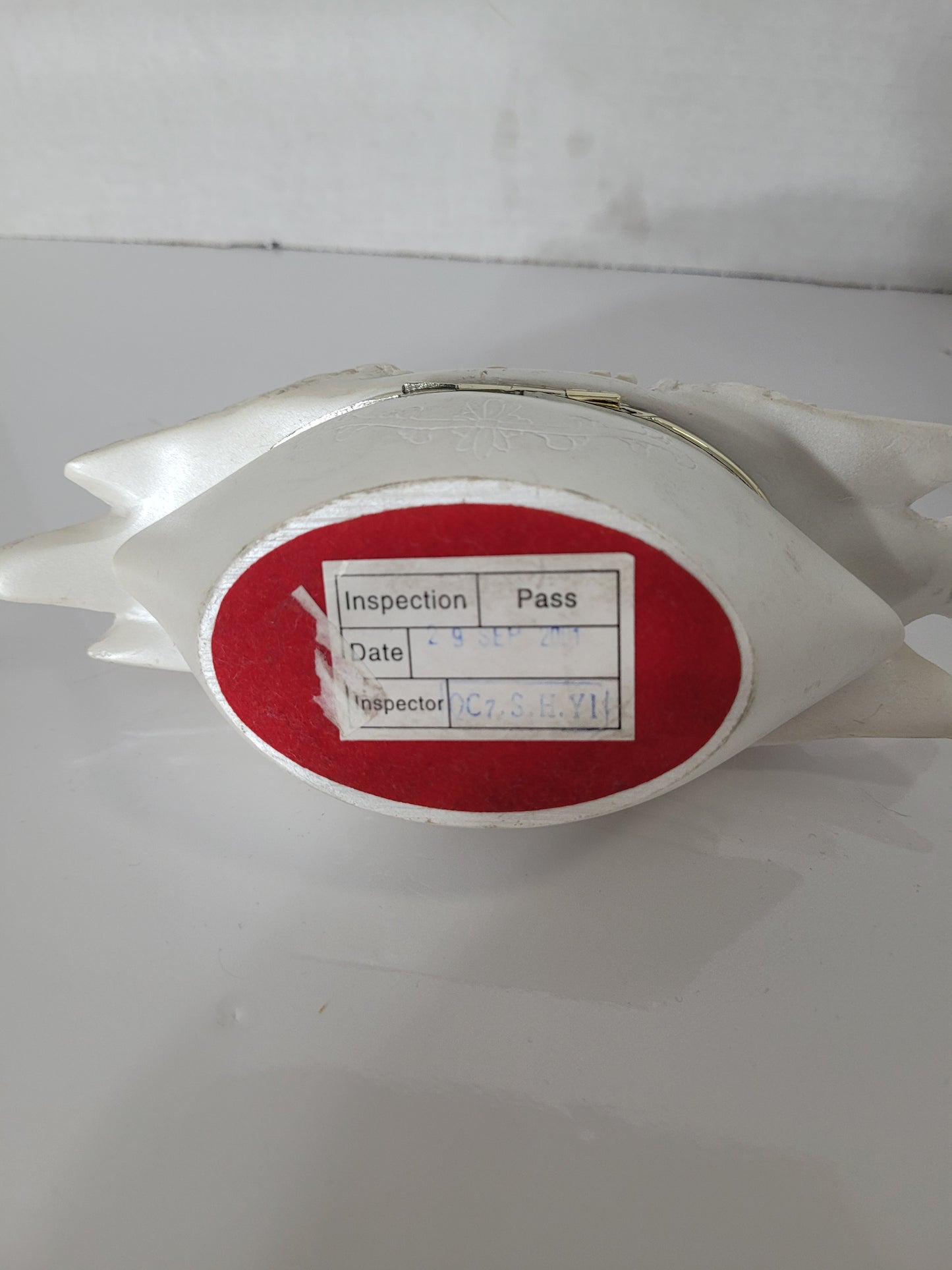 Collectible White Lovebird Trinket and Jewellery Box with Red Velvet Interior – 8 Inches
