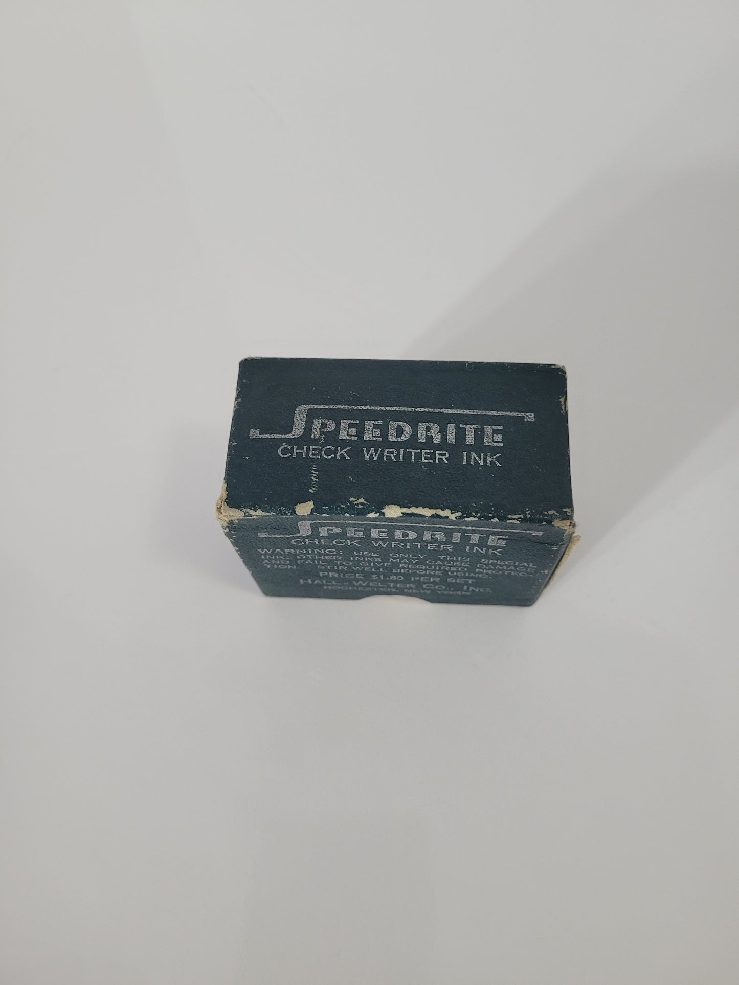 Vintage Speedrite Check Writer Ink Set with Original Box – Red & Black Bottles