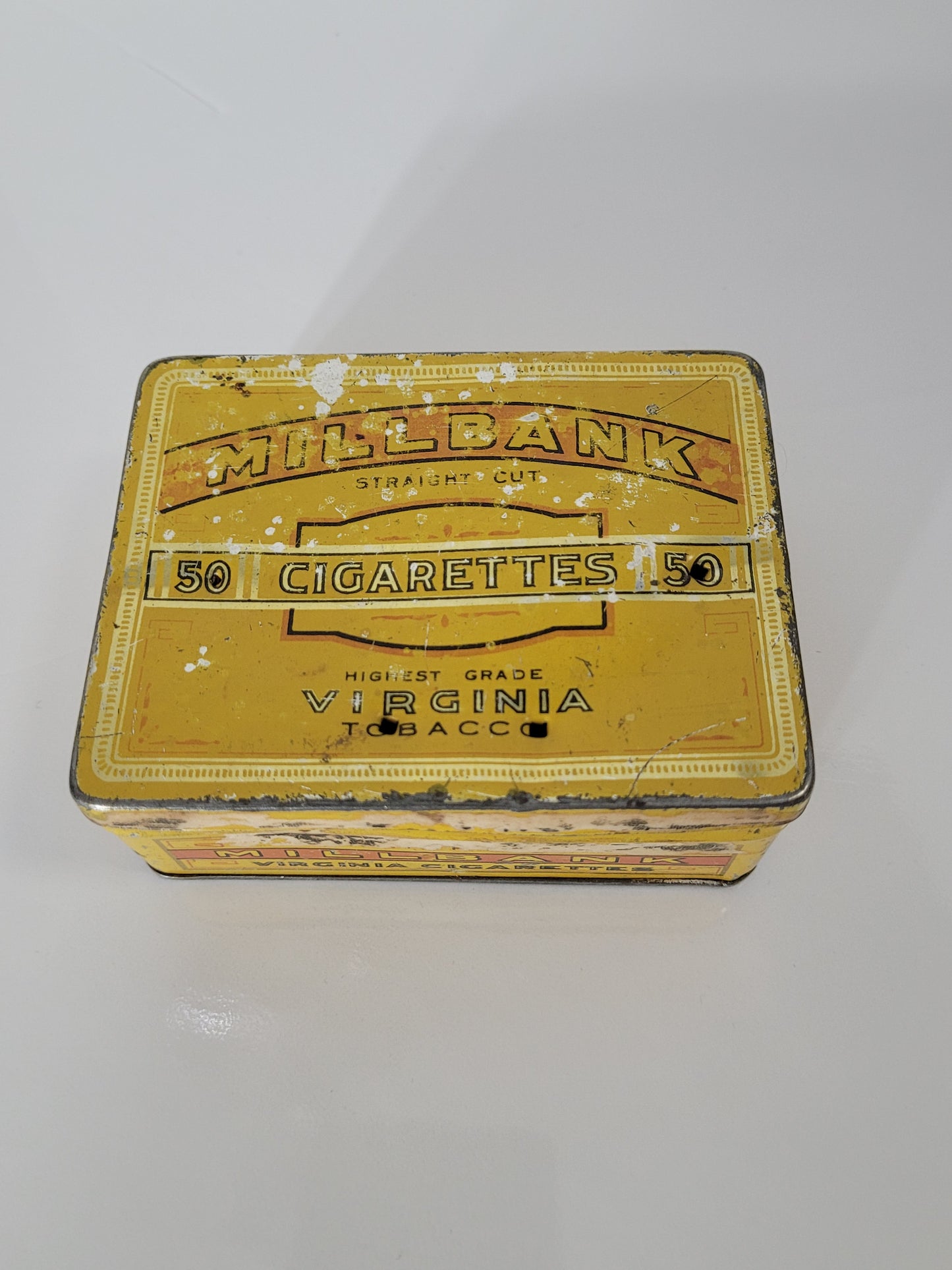 Vintage 1930s Millbank Straight Cut 50 Cigarettes Advertising Tin – Imperial Tobacco Canada