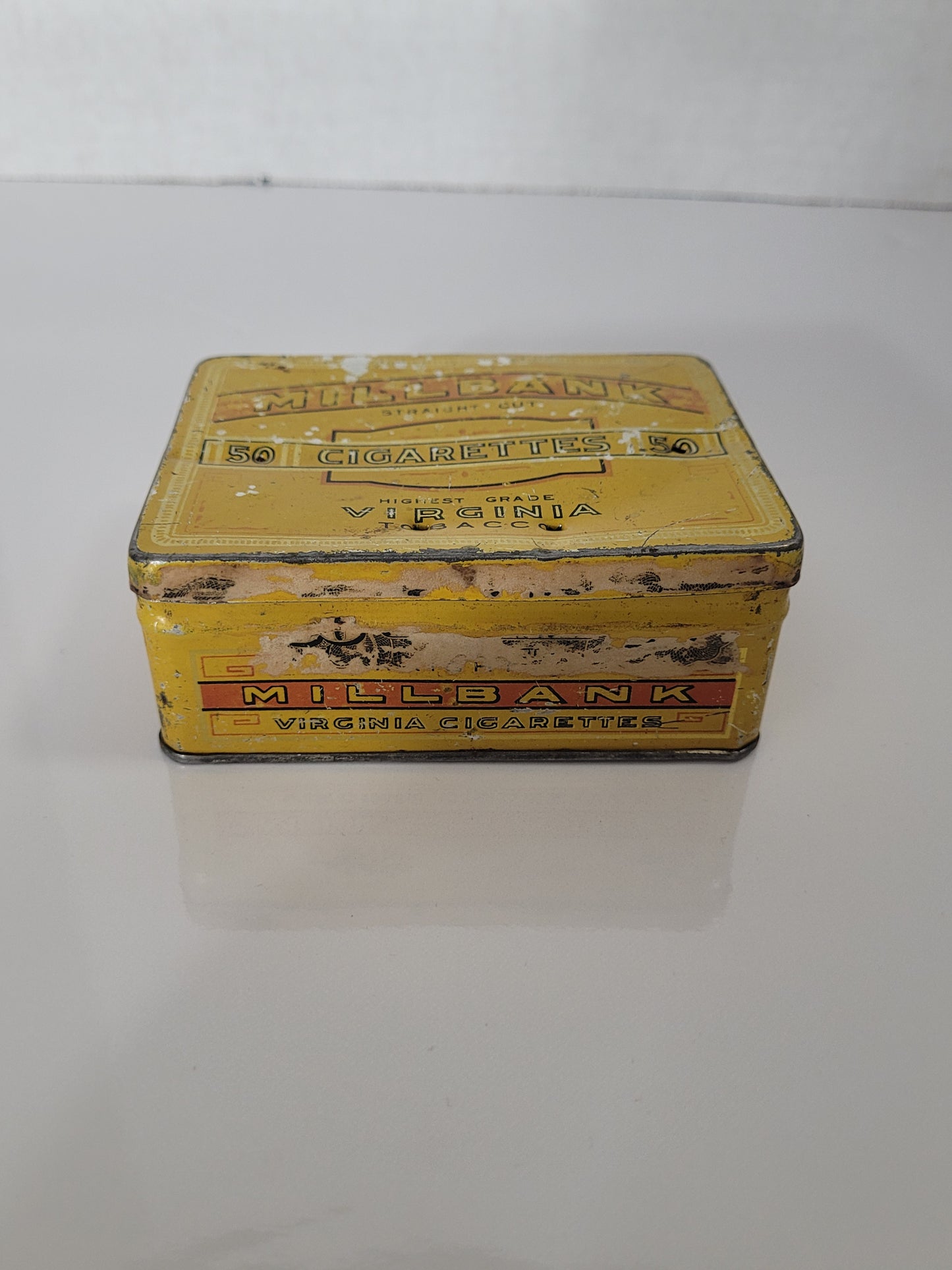 Vintage 1930s Millbank Straight Cut 50 Cigarettes Advertising Tin – Imperial Tobacco Canada