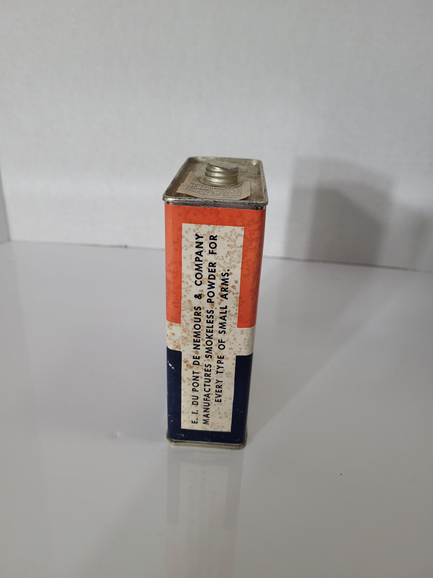 Vintage DuPont IMR 4064 Empty Rifle Powder Can – 16 oz Advertising Tin