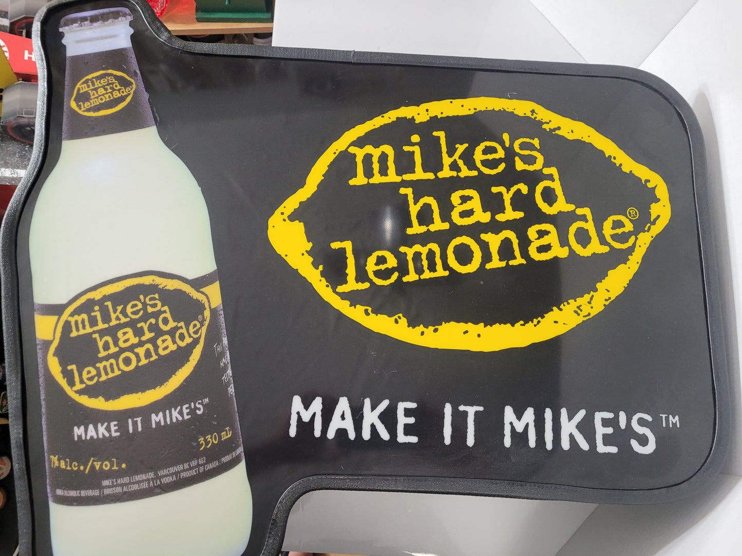 Vintage Mike’s Hard Lemonade Illuminated Advertising Sign – 27" × 24" × 8"