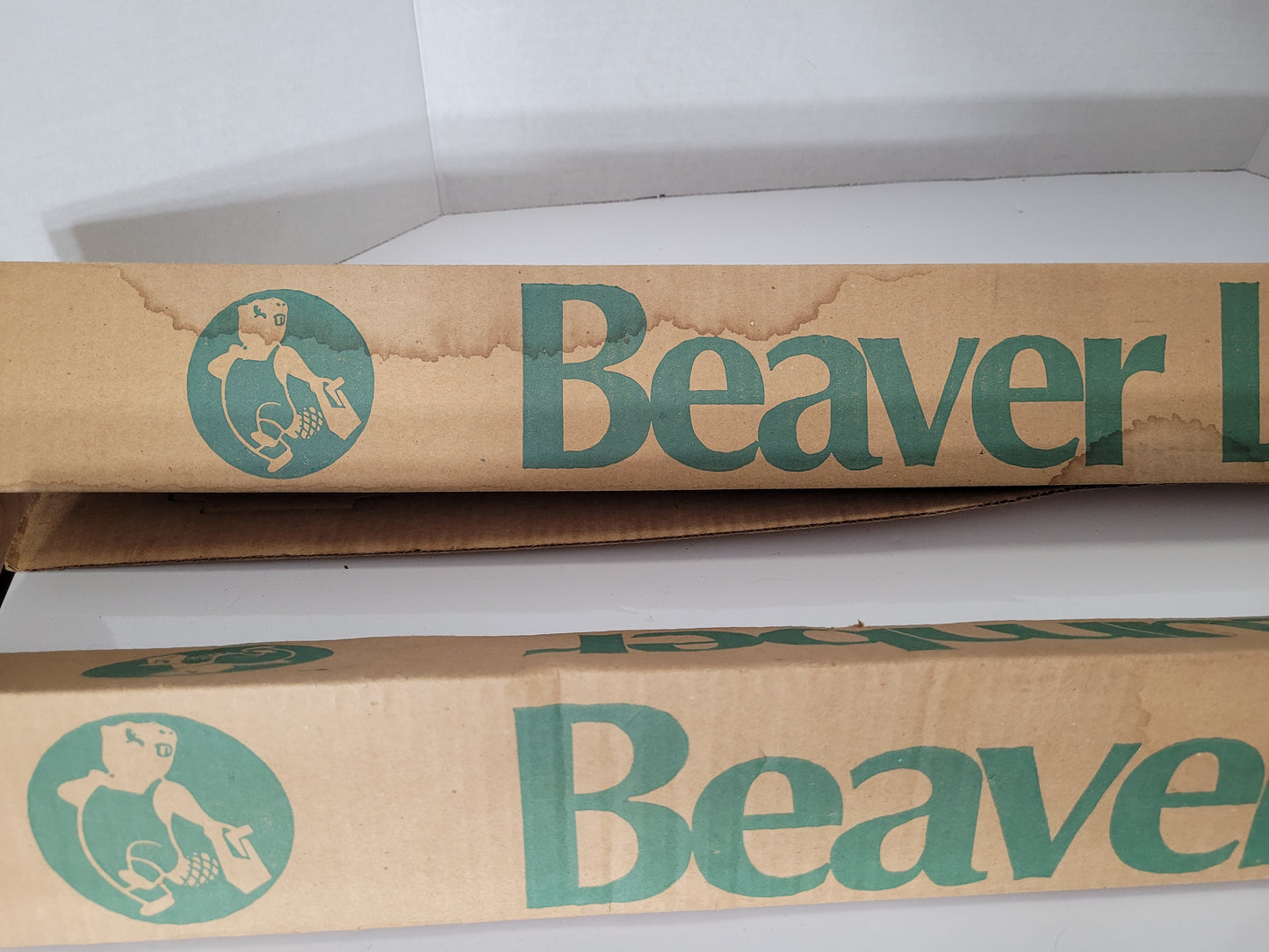 Vintage Beaver Lumber Three-Sided Cardboard Advertising Display Sign – 36"