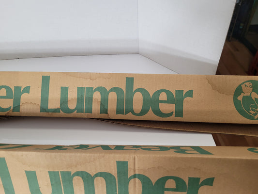 Vintage Beaver Lumber Three-Sided Cardboard Advertising Display Sign – 36"