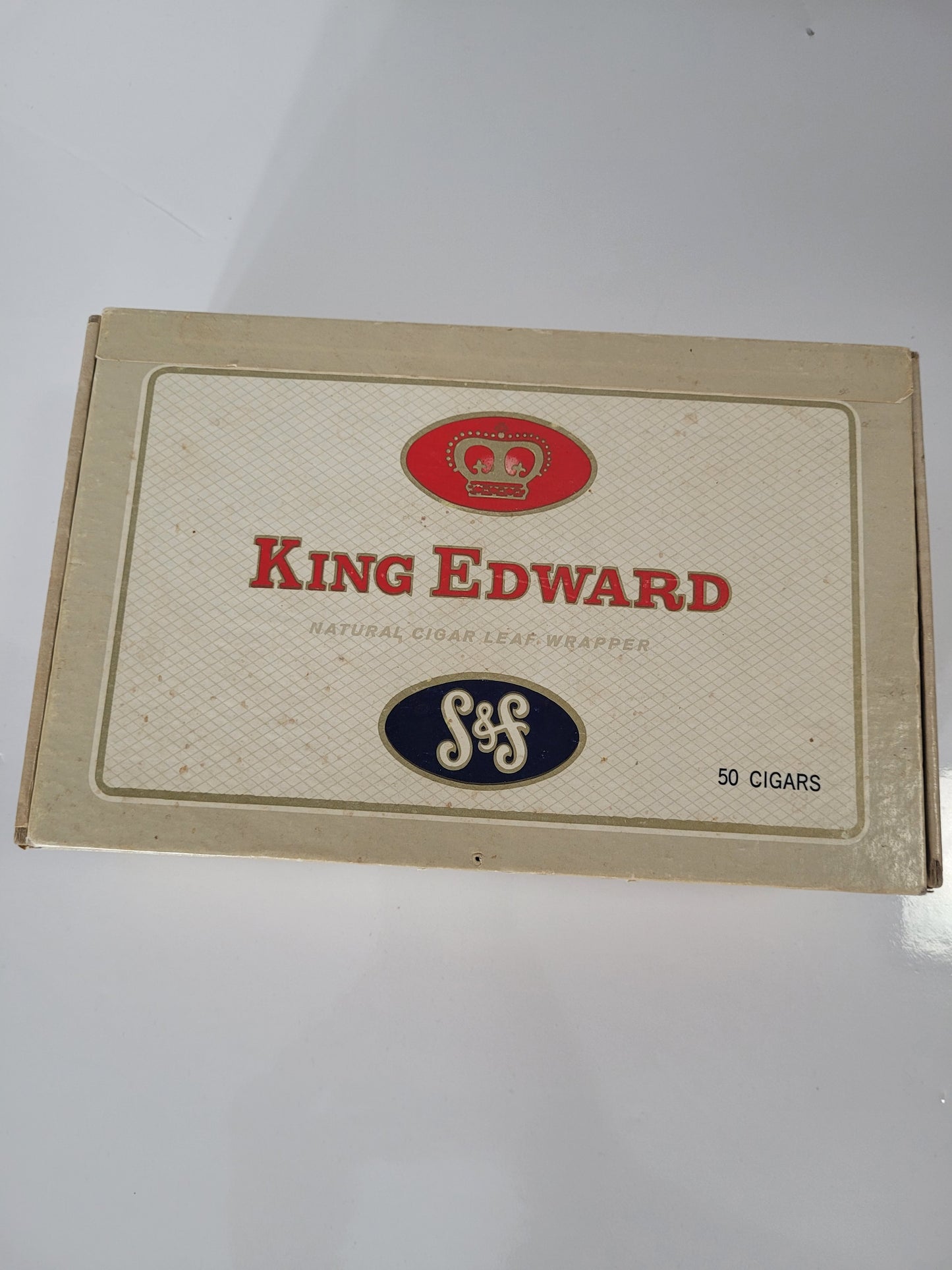 Vintage King Edward Invincible Deluxe Empty Cigar Box – 50 Count