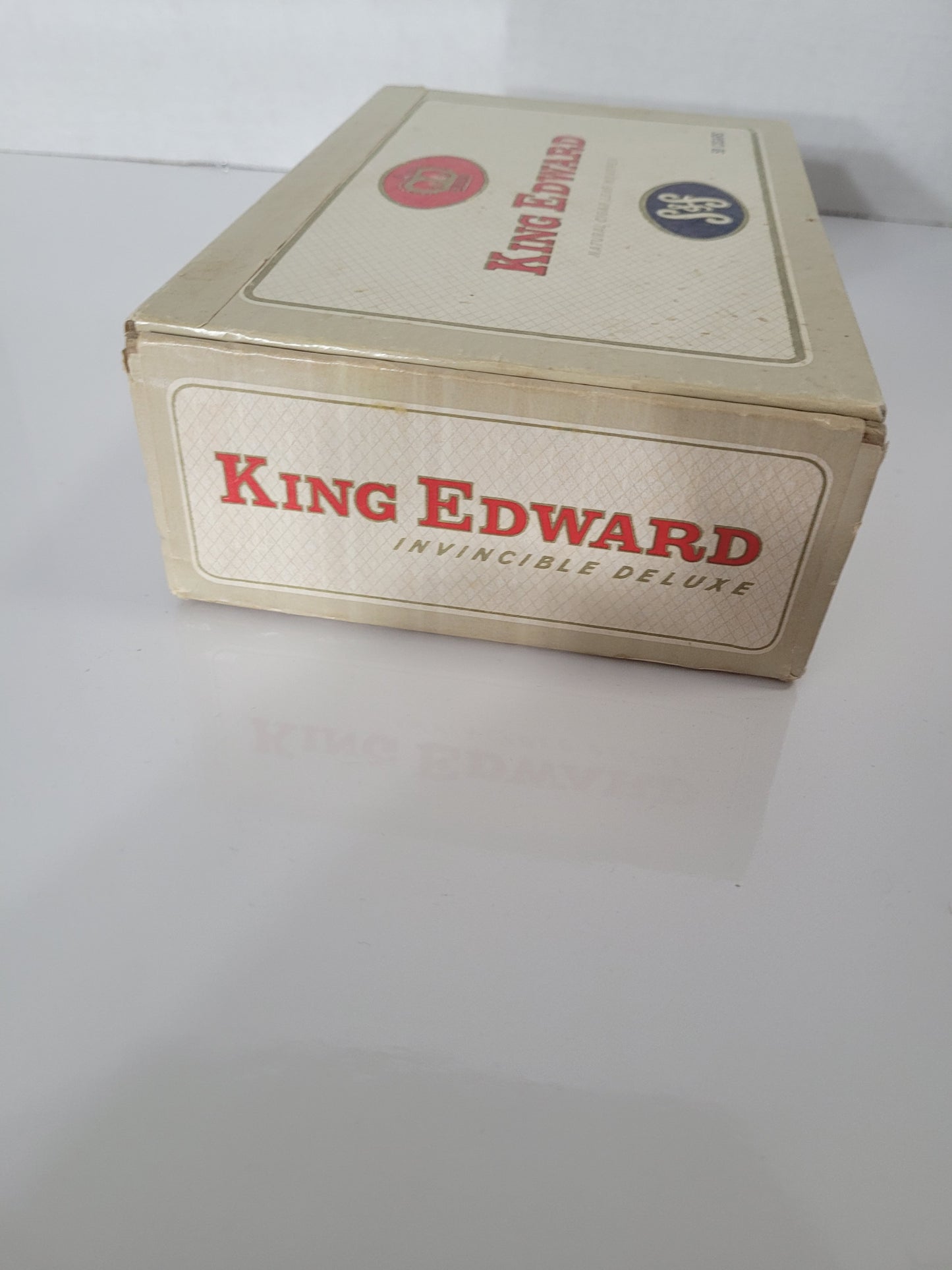 Vintage King Edward Invincible Deluxe Empty Cigar Box – 50 Count