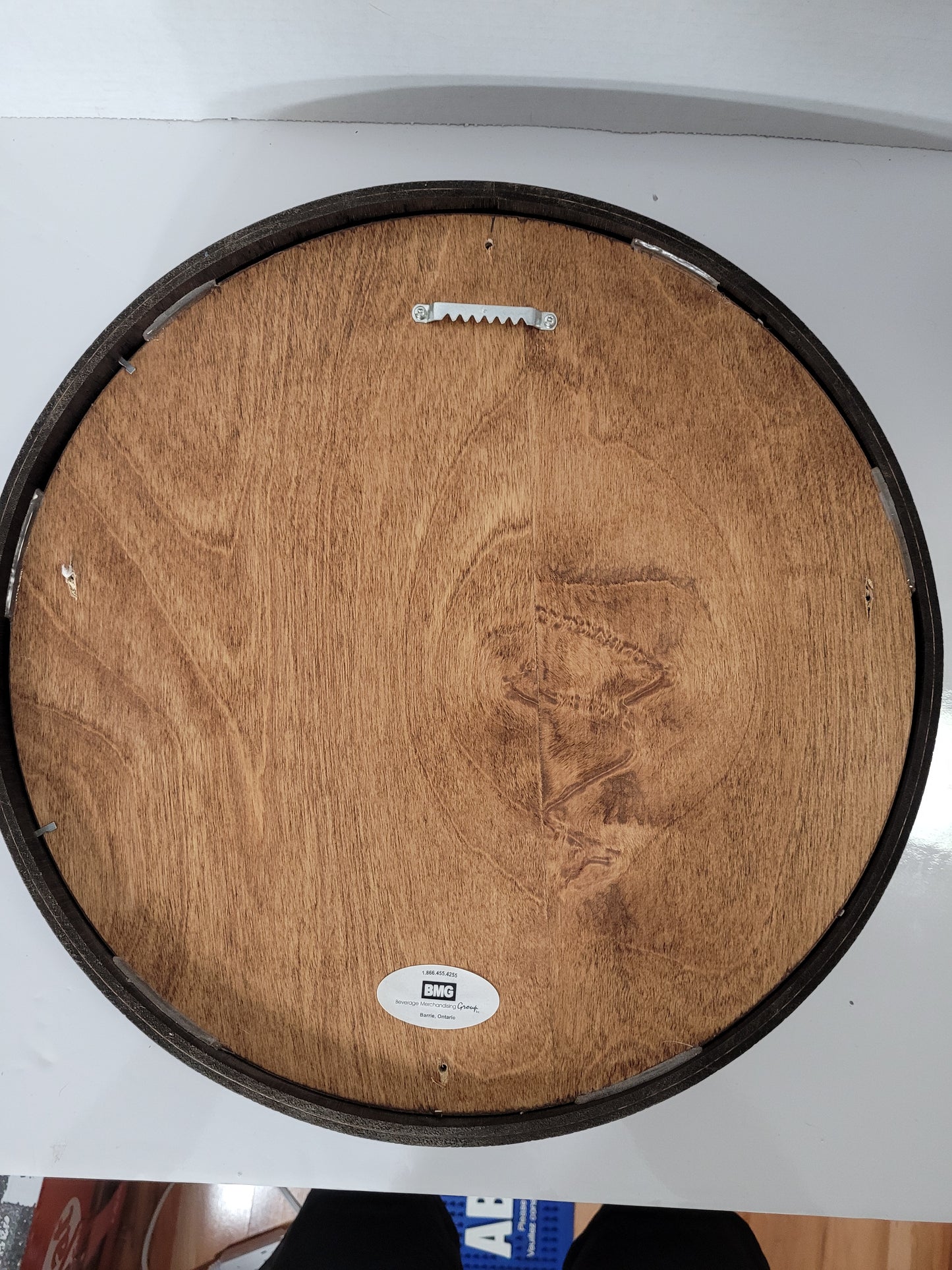 Vintage Big Rock Brewery Round Wooden Barrel-Style Wall Sign – 16"