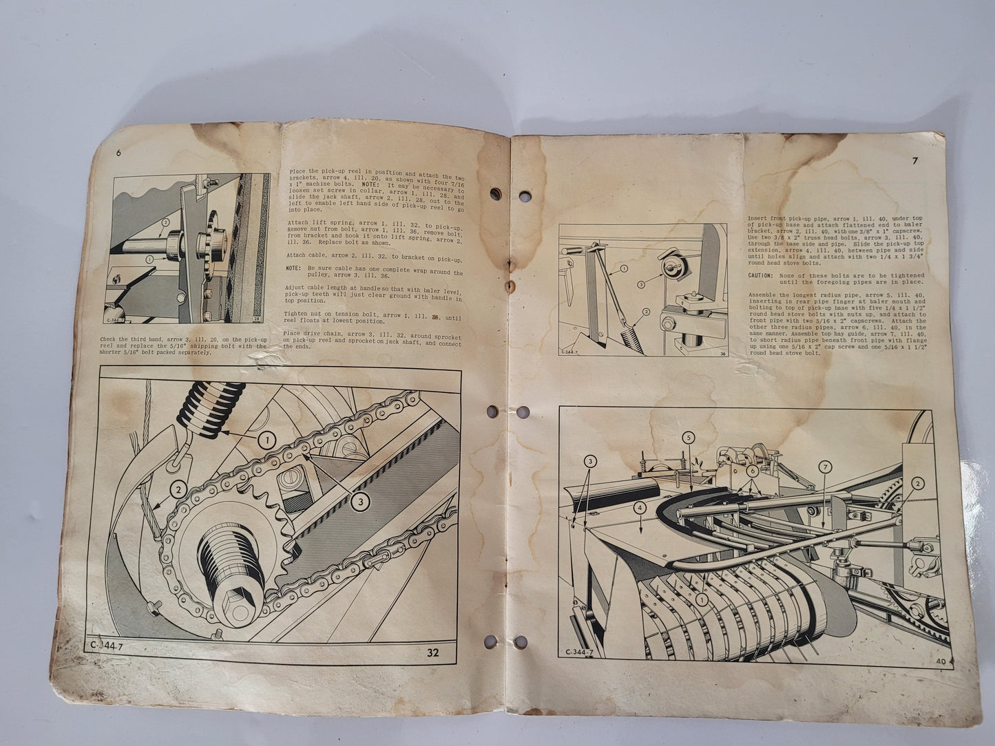 Vintage 1957 Cockshutt 344 Baler Operating Instructions Manual – Illustrated Farm Equipment Guide