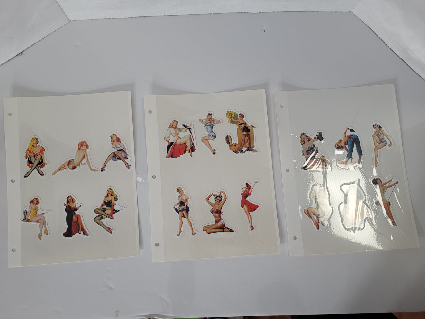 127-Piece Retro Pin-Up & Nautical Tattoo-Style Sticker Collection – 17 Display Sheets