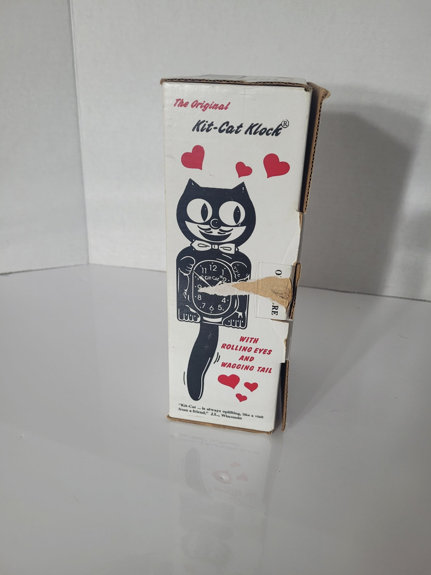 Retired Scarlet Red Kit-Cat Klock BC-42 with Original Box – Display Only