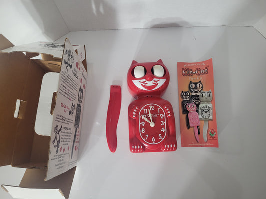 Retired Scarlet Red Kit-Cat Klock BC-42 with Original Box – Display Only