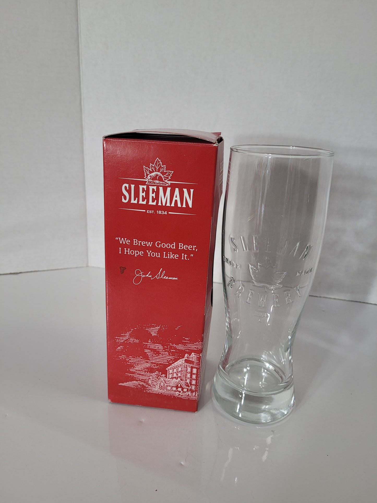 Sleeman Heritage Embossed Beer Glass with Original Box