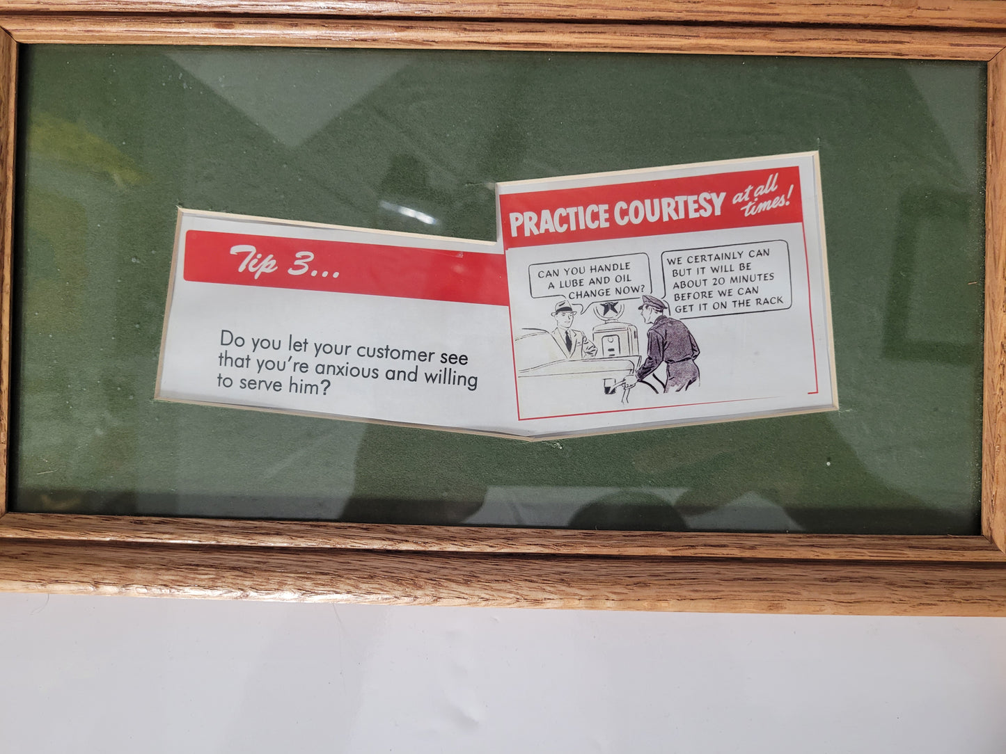 Set of 3 Vintage Texaco Service Station Employee Training Displays – Framed