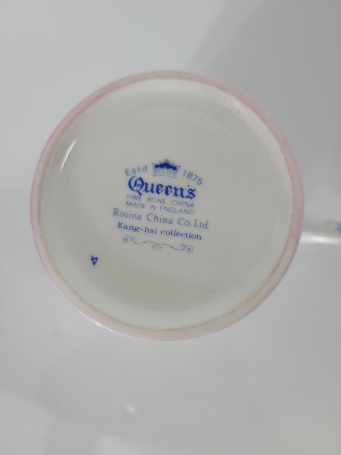 Queen’s Kang Hsi Collection Blue and White Fine Bone China Mug