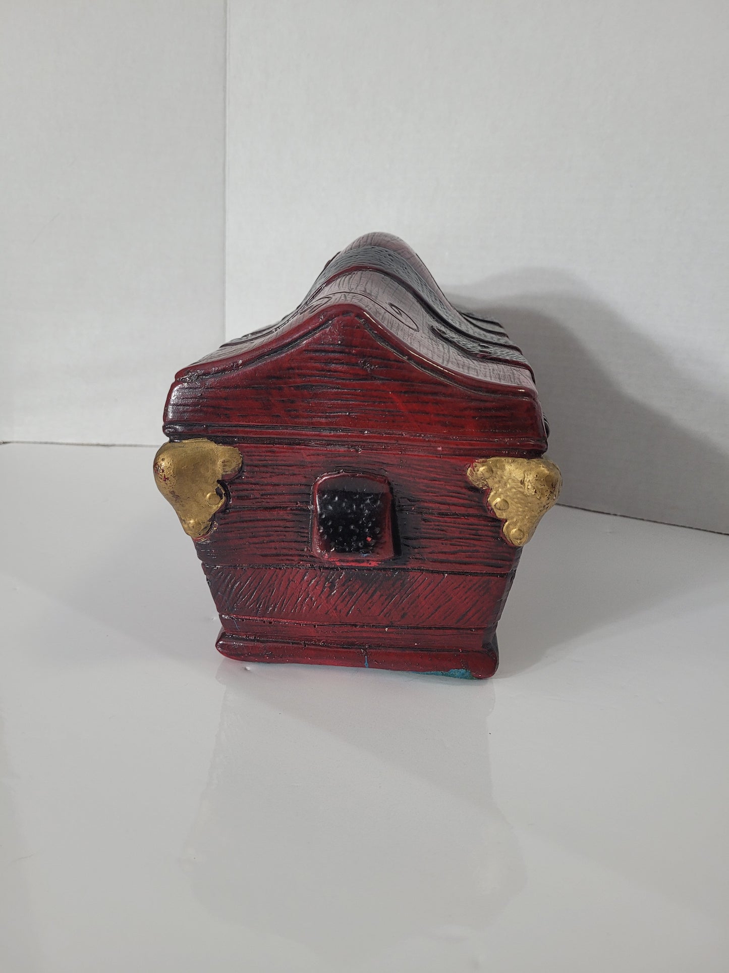 Vintage 1965 Silvestri Bros. Chalkware Pirate Treasure Chest Coin Bank