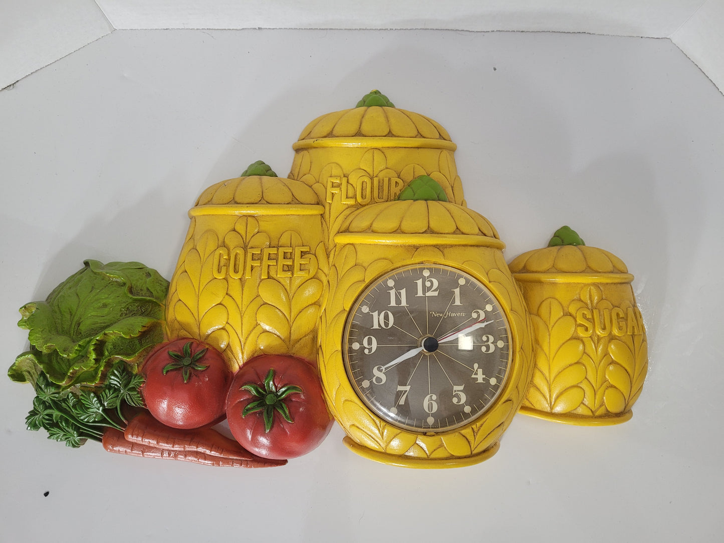 Vintage 1974 Burwood New Haven Kitchen Wall Clock – Working