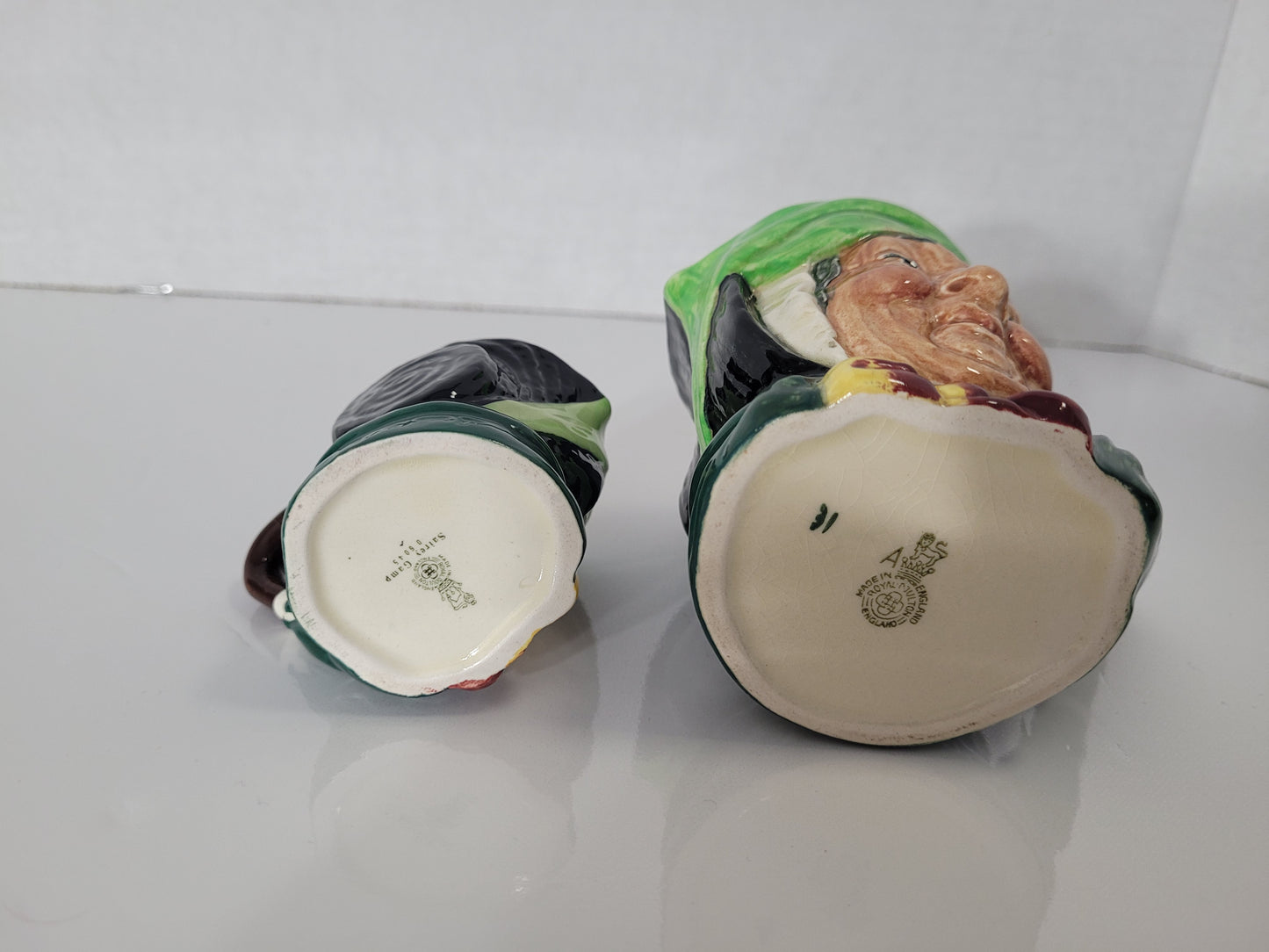 Vintage Royal Doulton Sairey Gamp Character Jug Pair – Small & Miniature