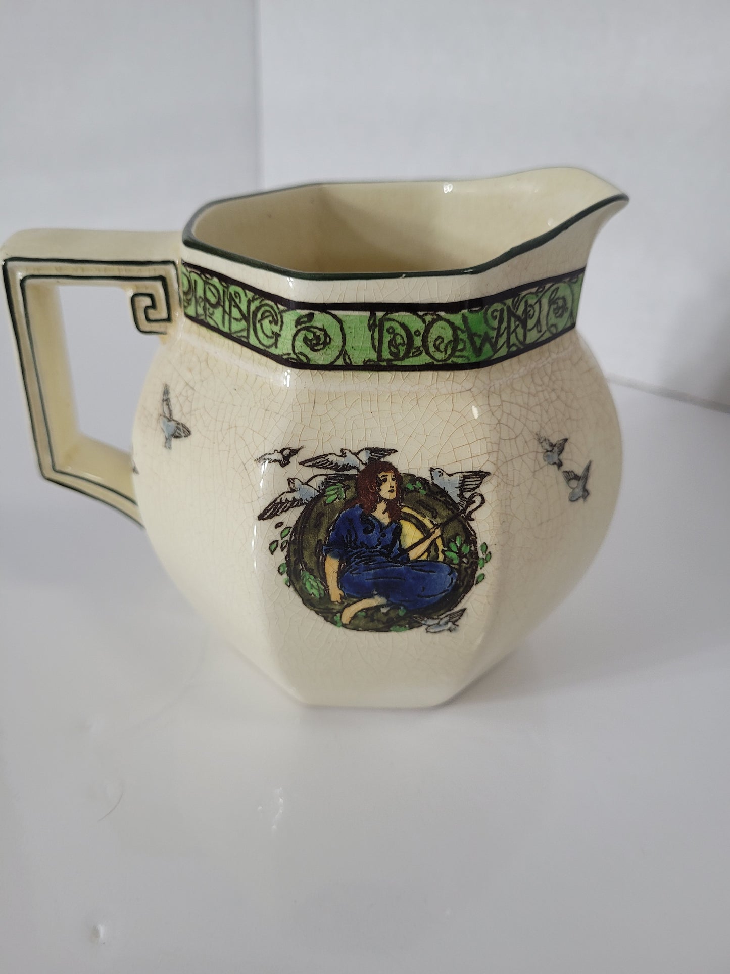 Antique Royal Doulton D4077 “Piping Down the Valleys Wild” Seriesware Jug